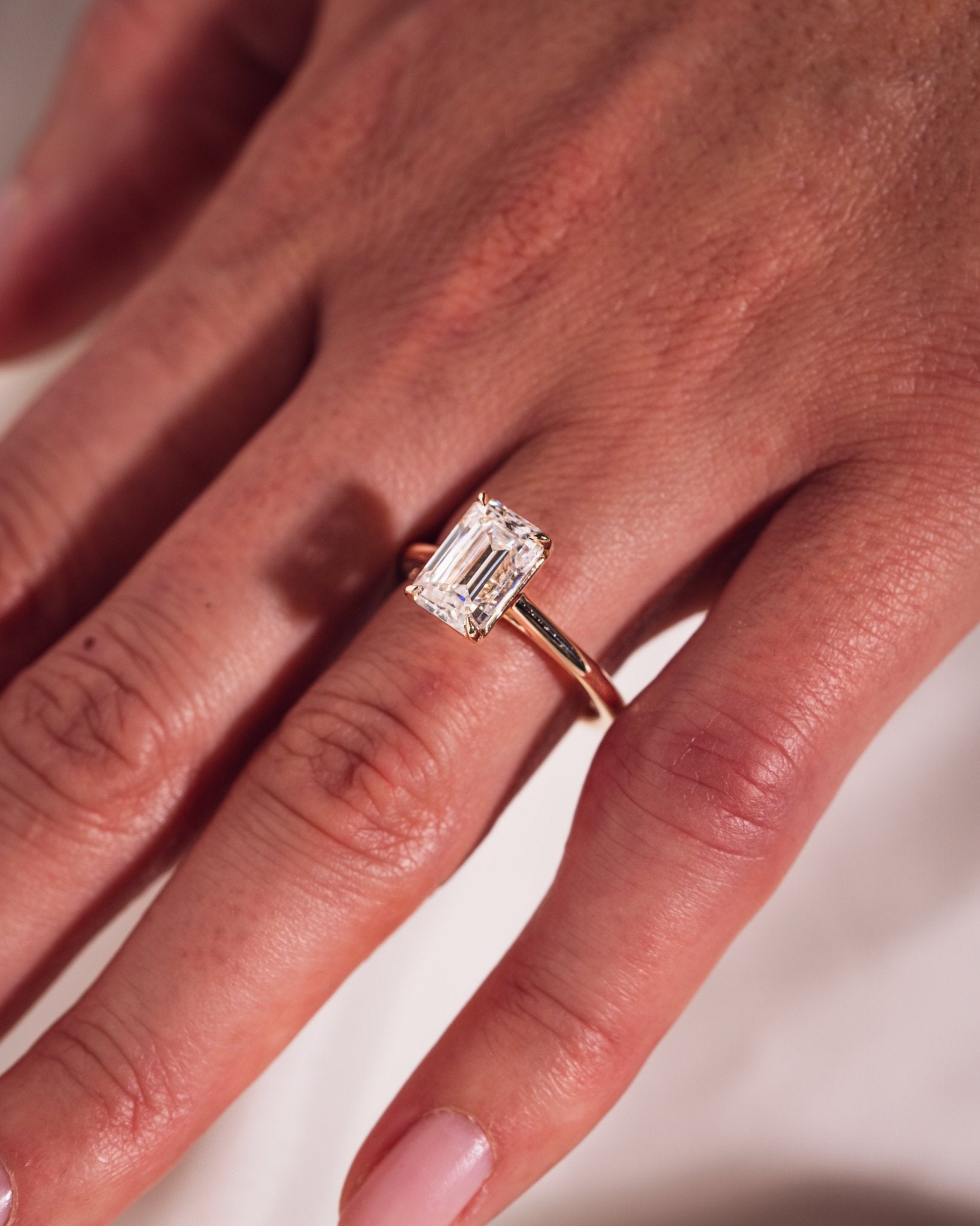 Cushion Hidden Halo Lab Grown Diamond Engagement Ring