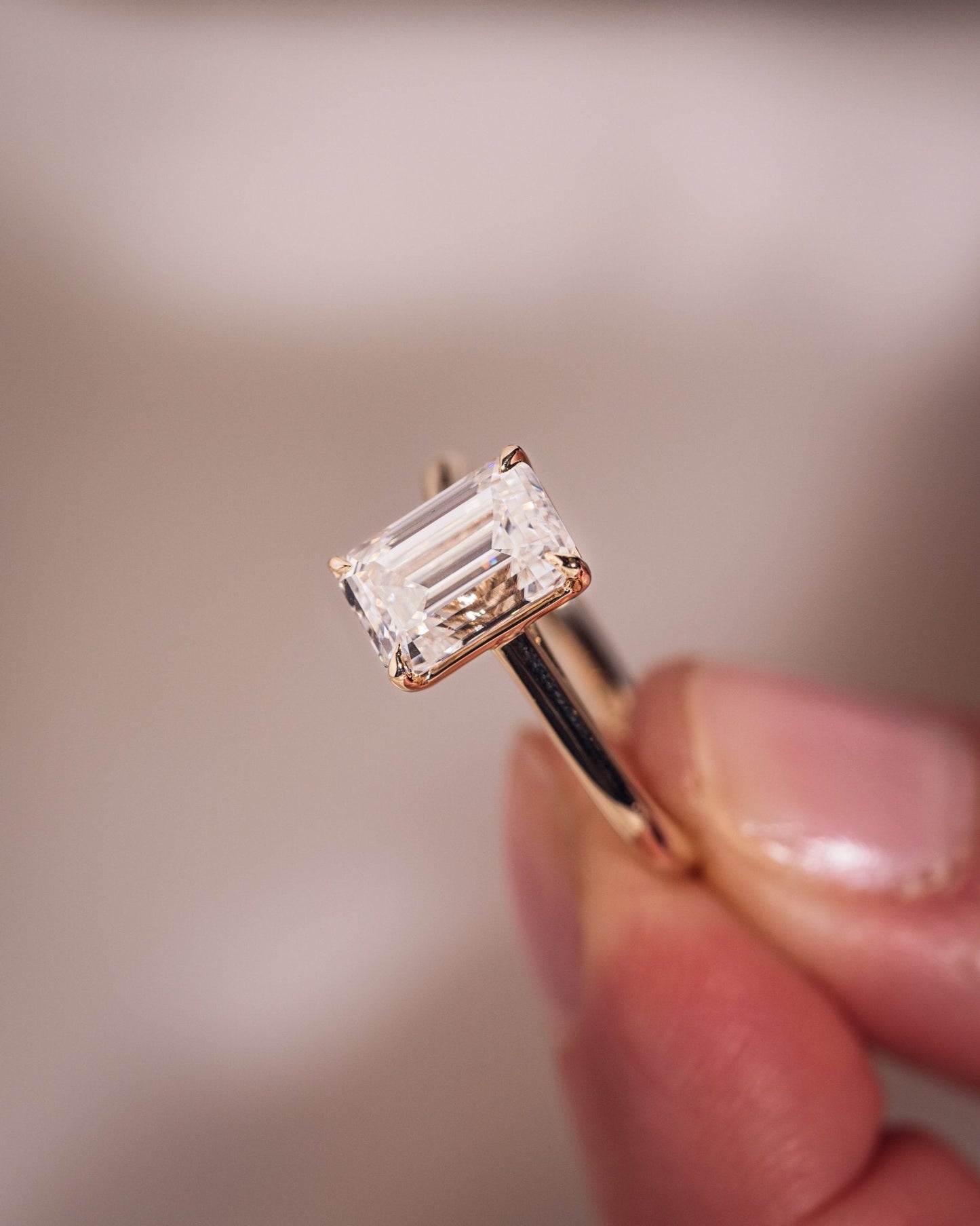 Cushion Hidden Halo Lab Grown Diamond Engagement Ring
