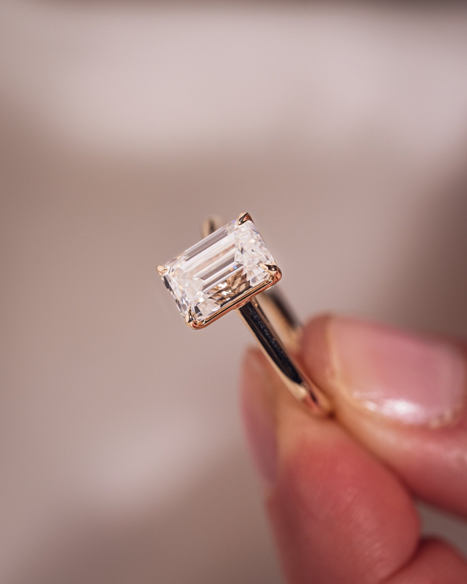 Cushion Hidden Halo Lab Grown Diamond Engagement Ring