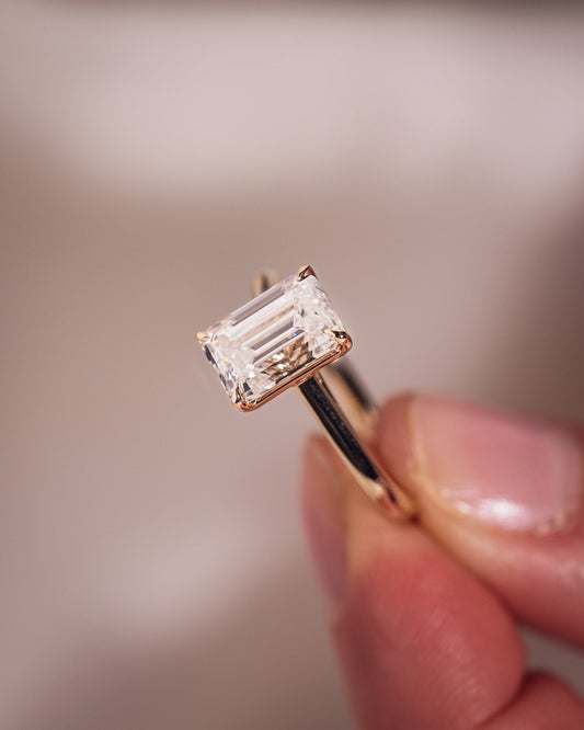 Cushion Hidden Halo Lab Grown Diamond Engagement Ring