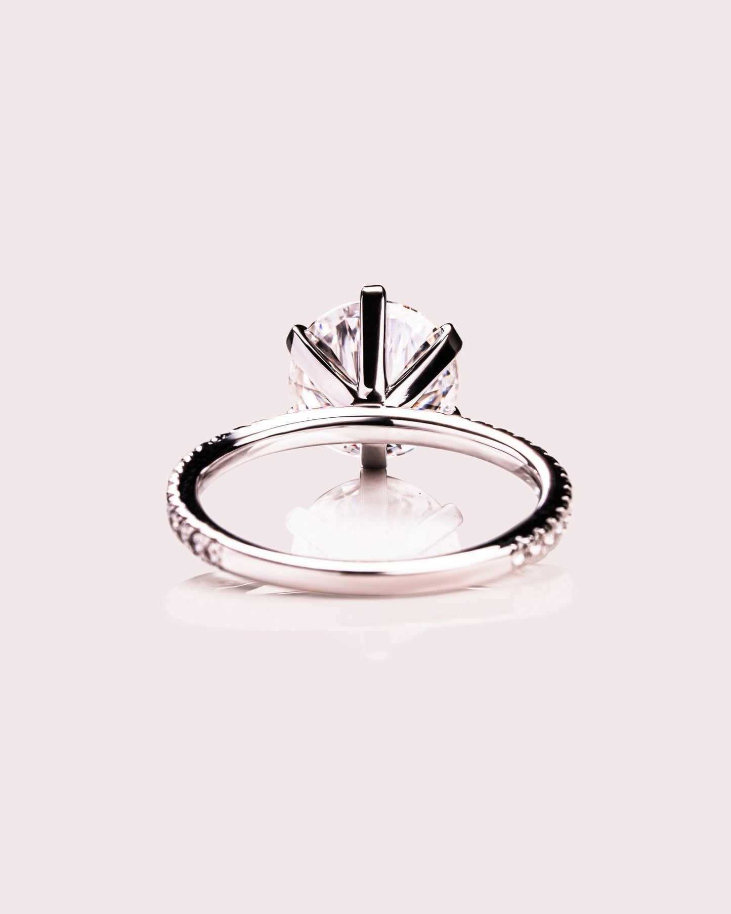 Cushion Hidden Halo Lab Grown Diamond Engagement Ring