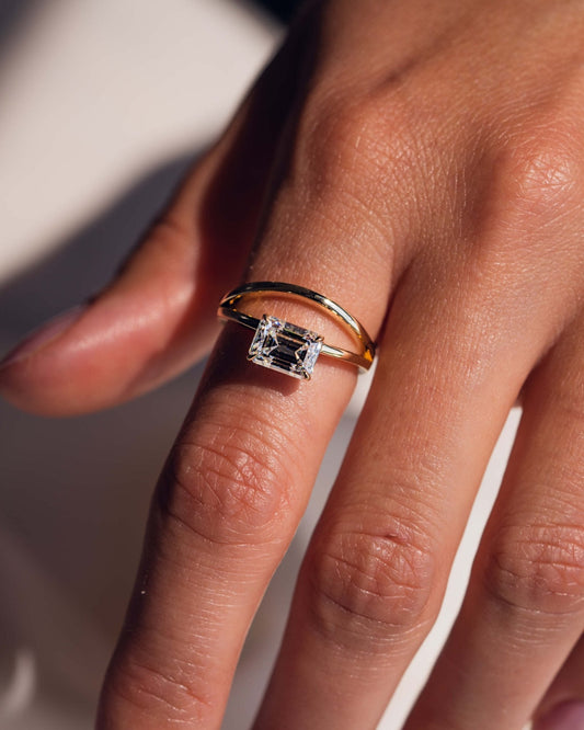 Cushion Hidden Halo Lab Grown Diamond Engagement Ring