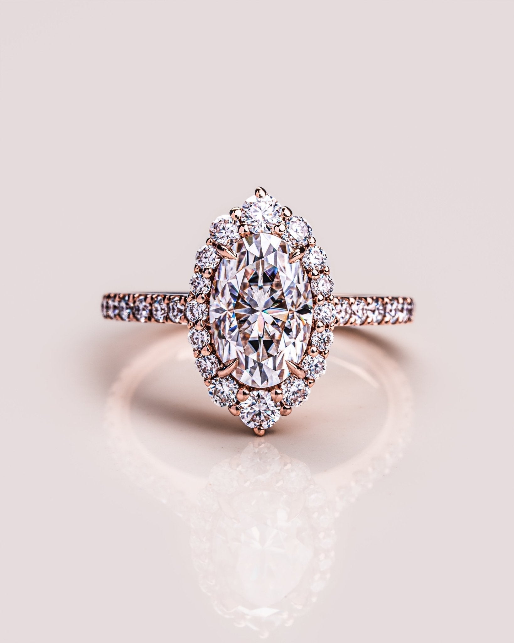 Cushion Hidden Halo Lab Grown Diamond Engagement Ring