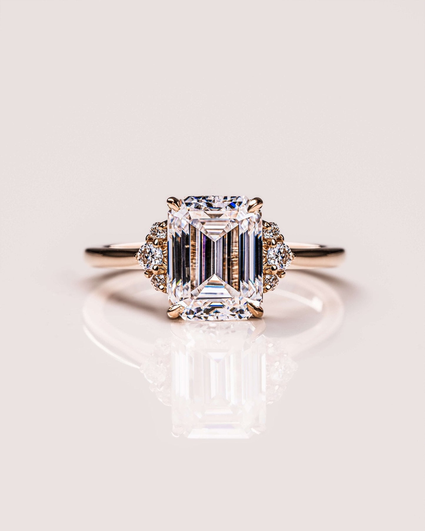 Cushion Hidden Halo Lab Grown Diamond Engagement Ring