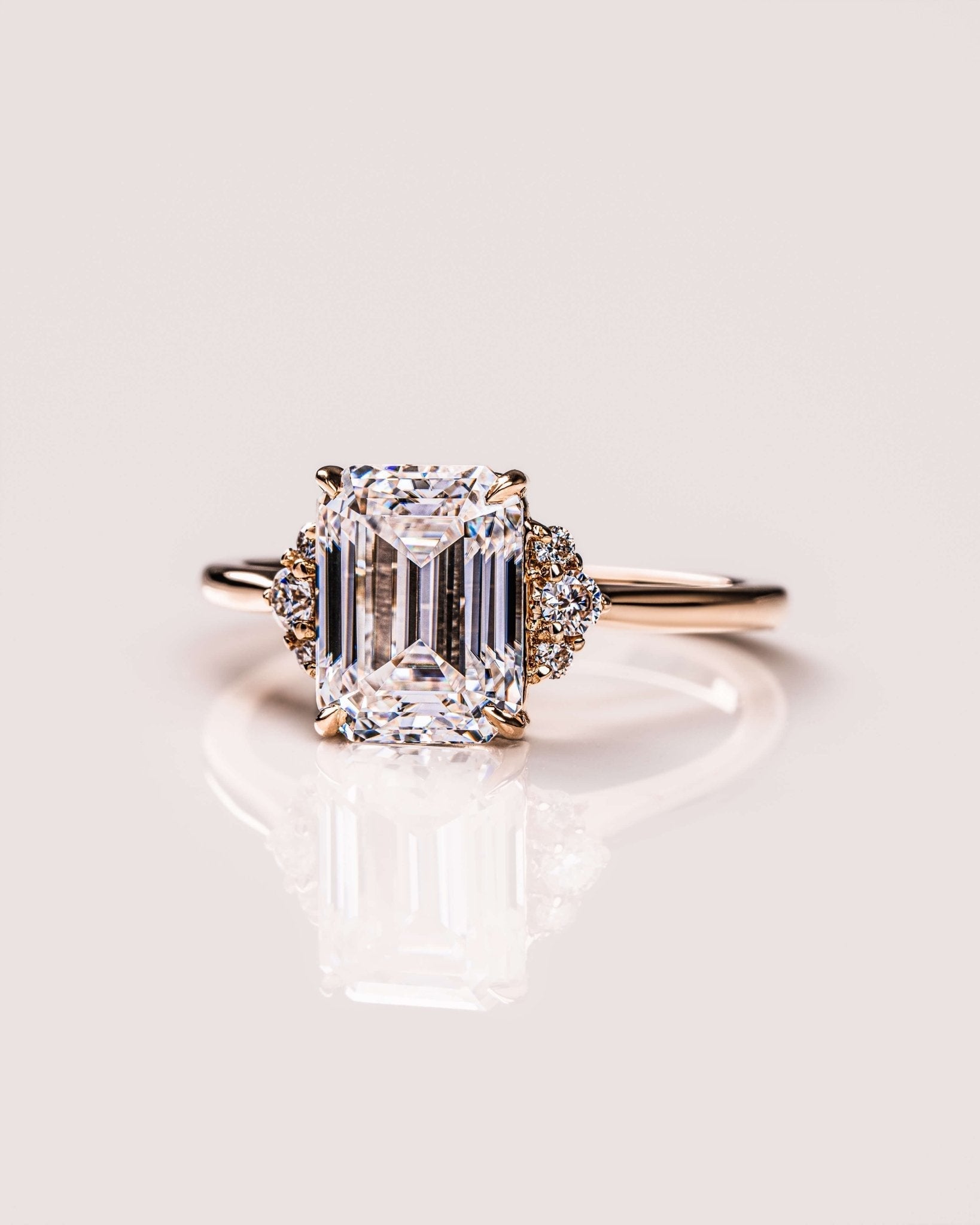 Cushion Hidden Halo Lab Grown Diamond Engagement Ring