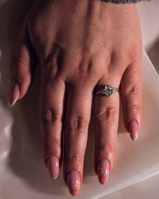 Cushion Hidden Halo Lab Grown Diamond Engagement Ring