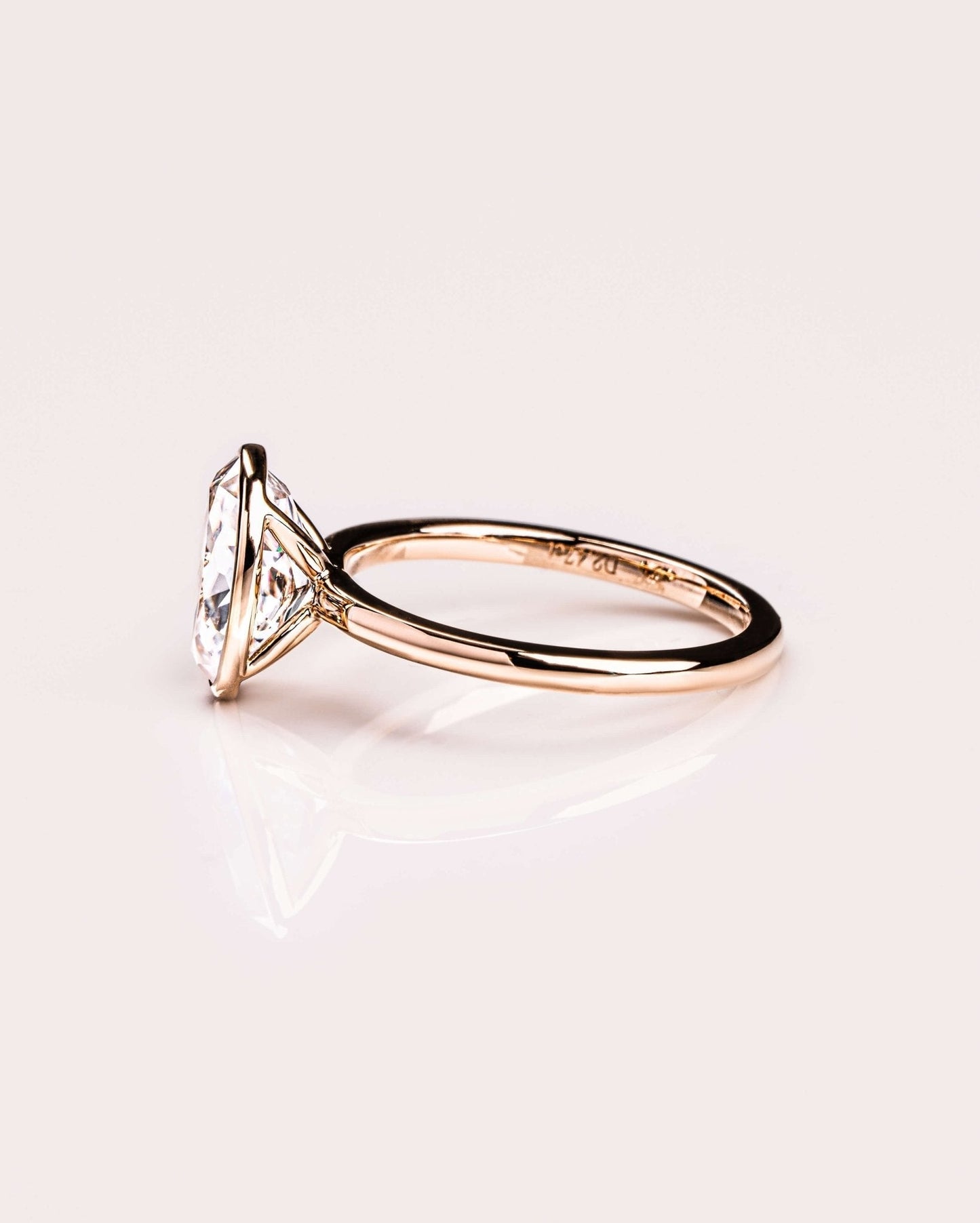 Cushion Hidden Halo Lab Grown Diamond Engagement Ring