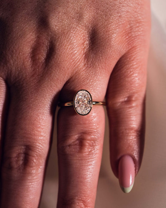 Cushion Hidden Halo Lab Grown Diamond Engagement Ring