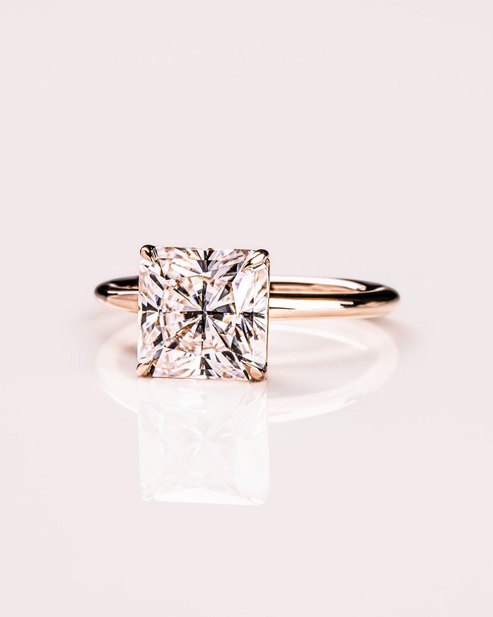 Cushion Hidden Halo Lab Grown Diamond Engagement Ring