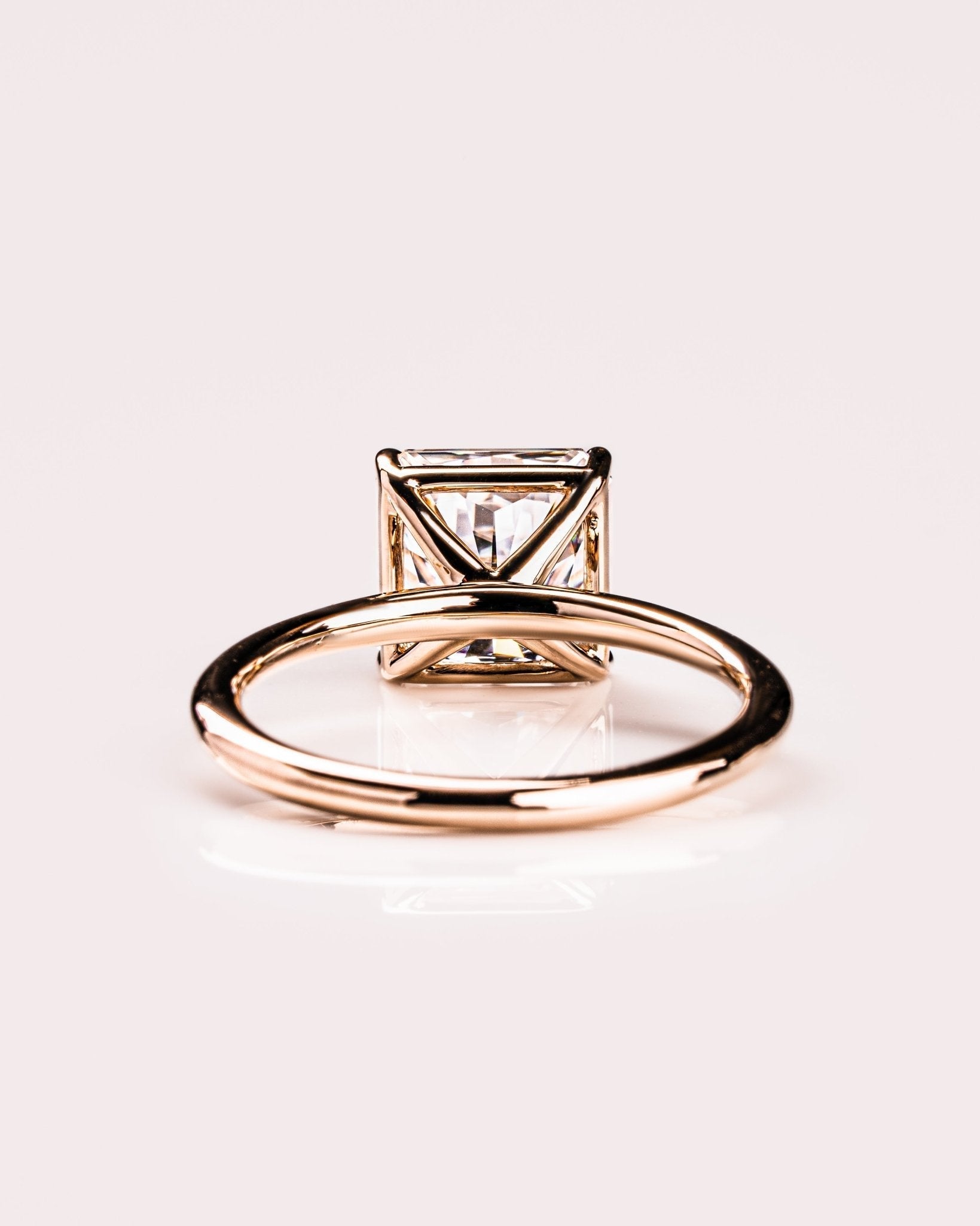 Cushion Hidden Halo Lab Grown Diamond Engagement Ring