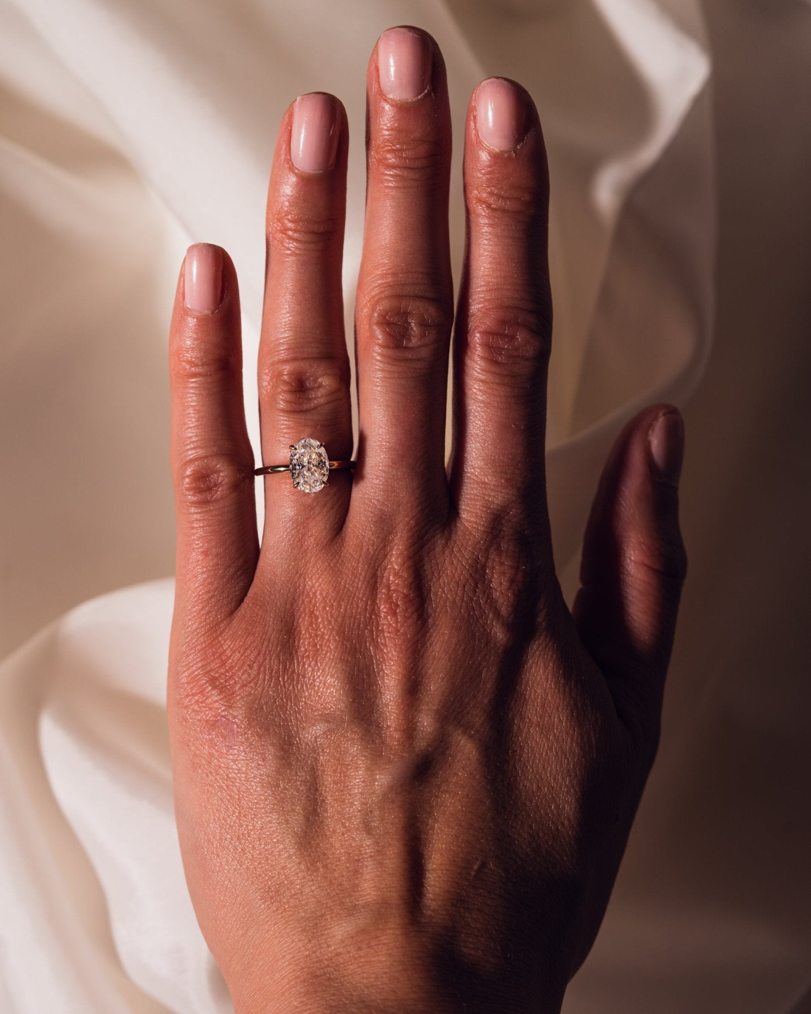 Cushion Hidden Halo Lab Grown Diamond Engagement Ring