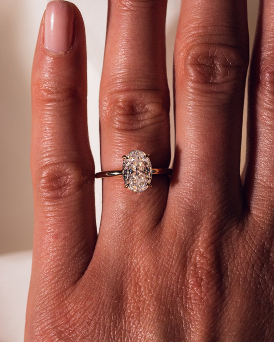 Cushion Hidden Halo Lab Grown Diamond Engagement Ring