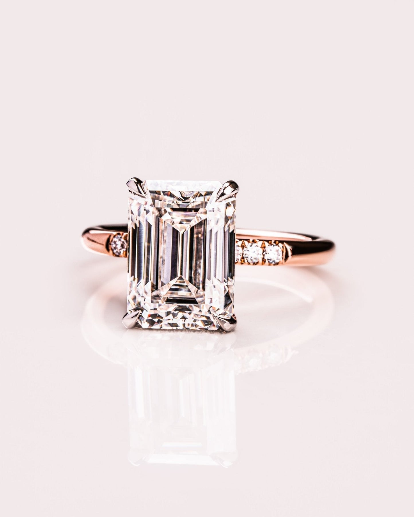 Cushion Hidden Halo Lab Grown Diamond Engagement Ring