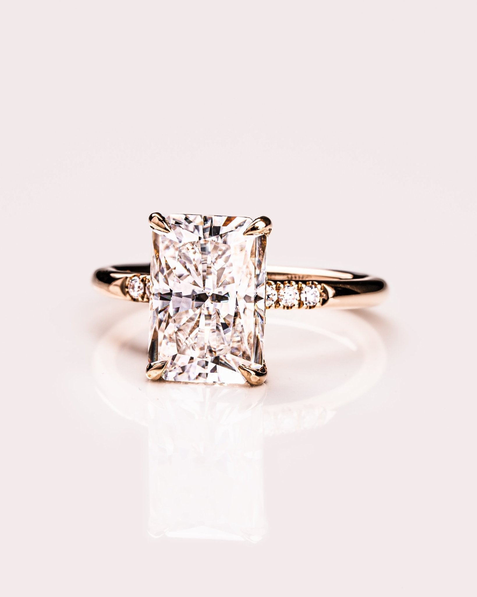 Cushion Hidden Halo Lab Grown Diamond Engagement Ring