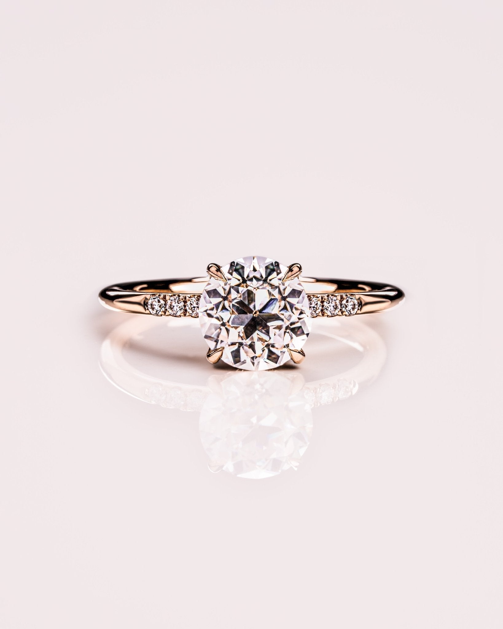 Cushion Hidden Halo Lab Grown Diamond Engagement Ring