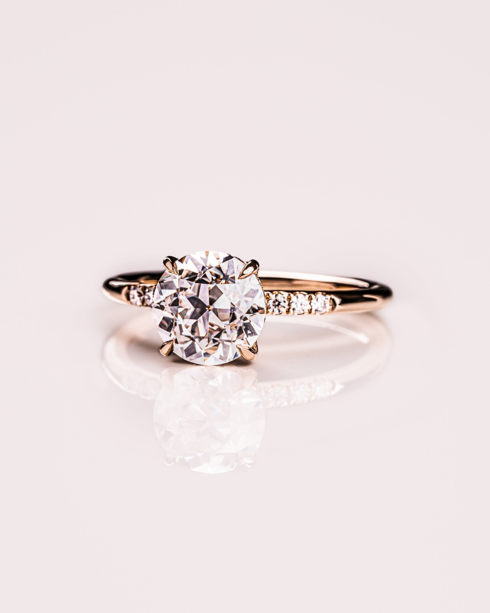 Cushion Hidden Halo Lab Grown Diamond Engagement Ring