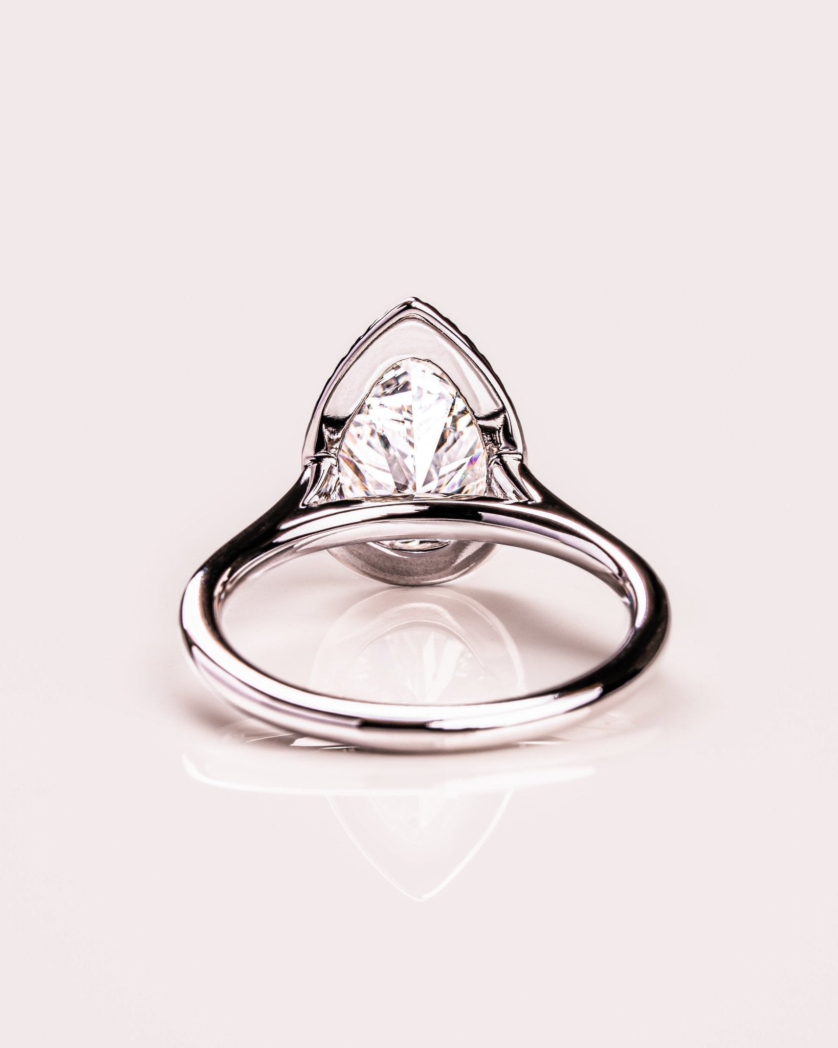 Cushion Hidden Halo Lab Grown Diamond Engagement Ring