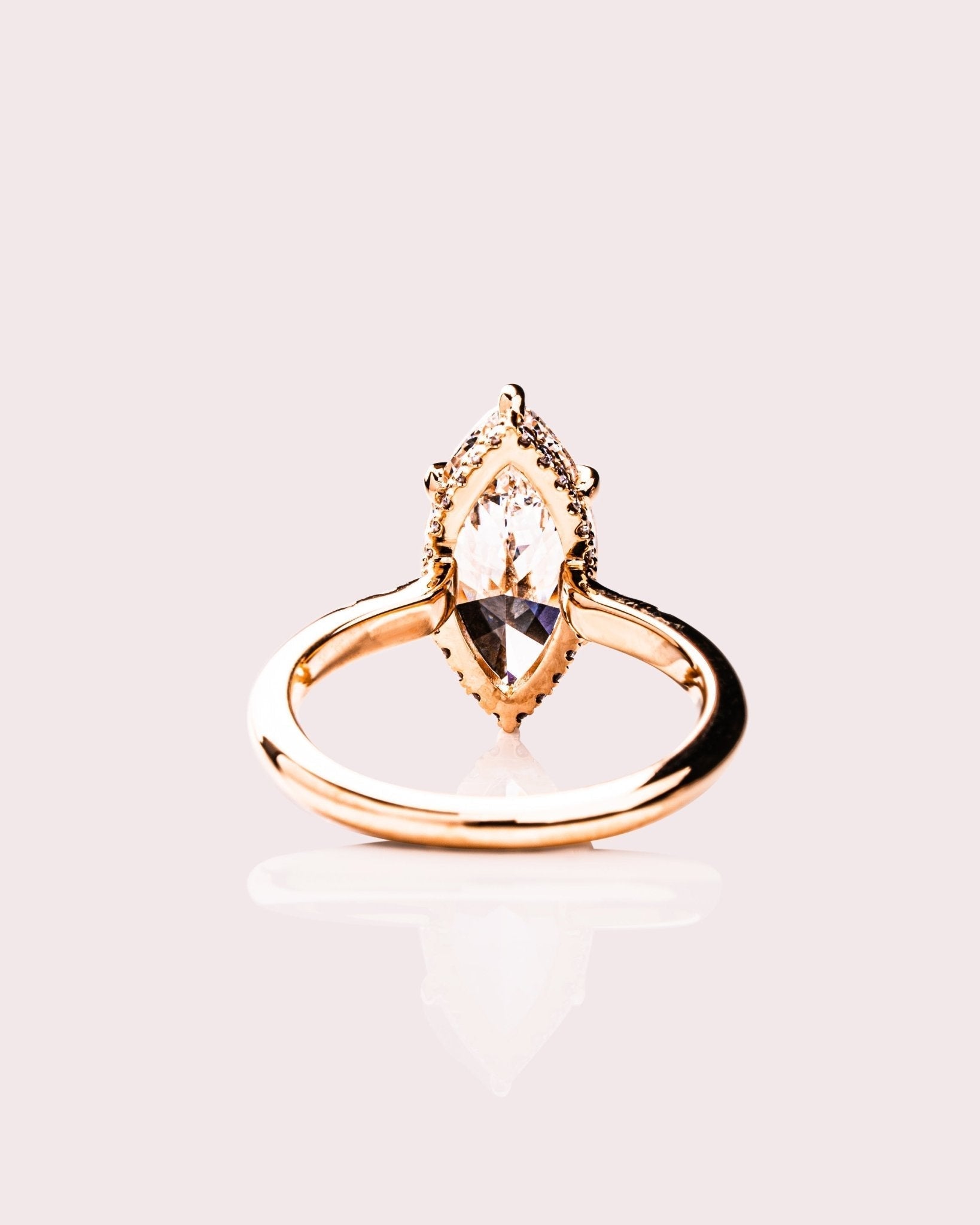 Cushion Hidden Halo Lab Grown Diamond Engagement Ring