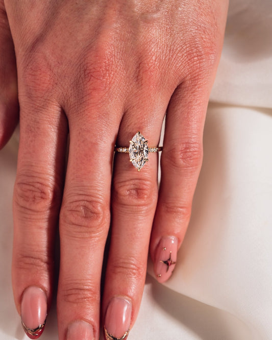 Cushion Hidden Halo Lab Grown Diamond Engagement Ring