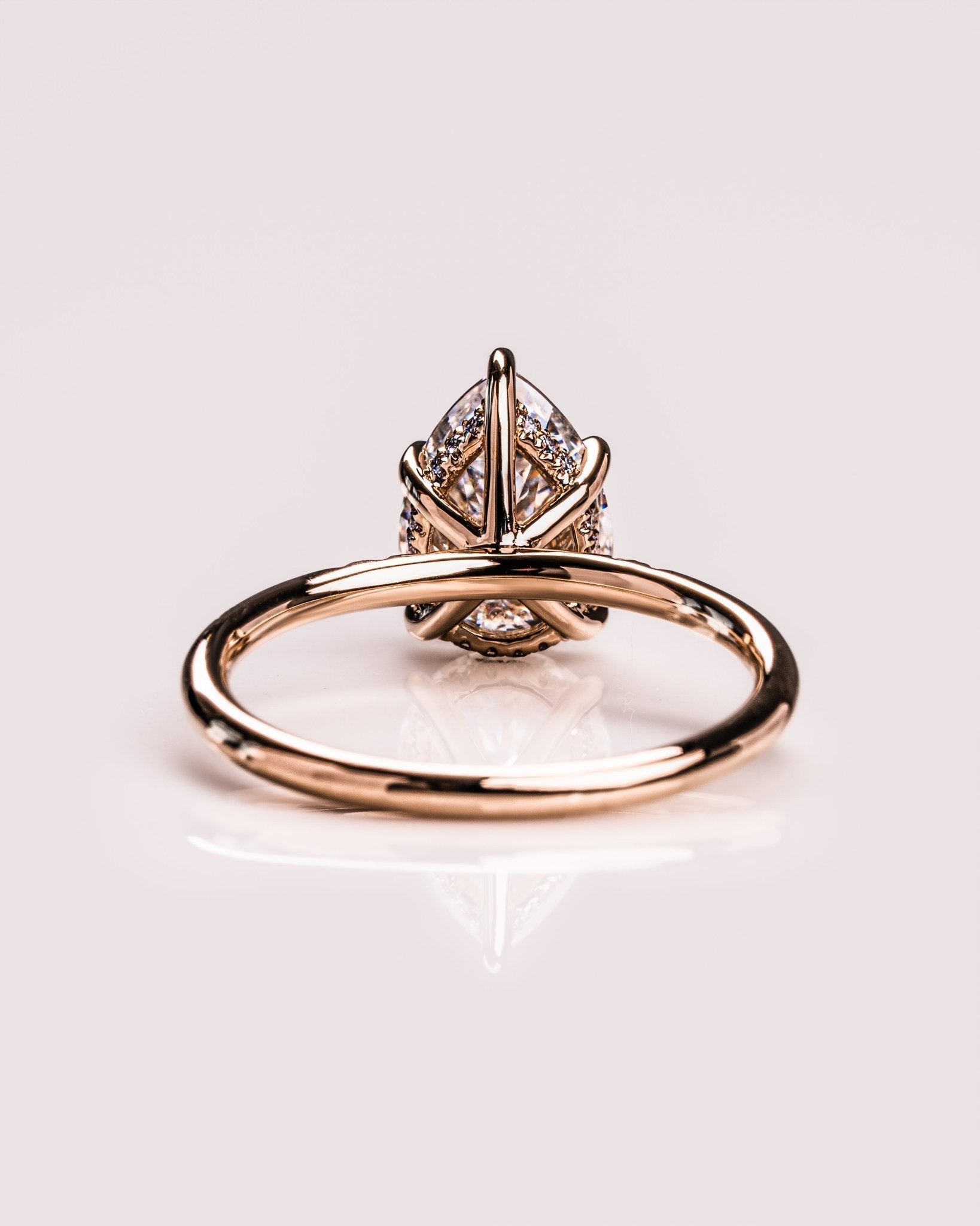 Cushion Hidden Halo Lab Grown Diamond Engagement Ring
