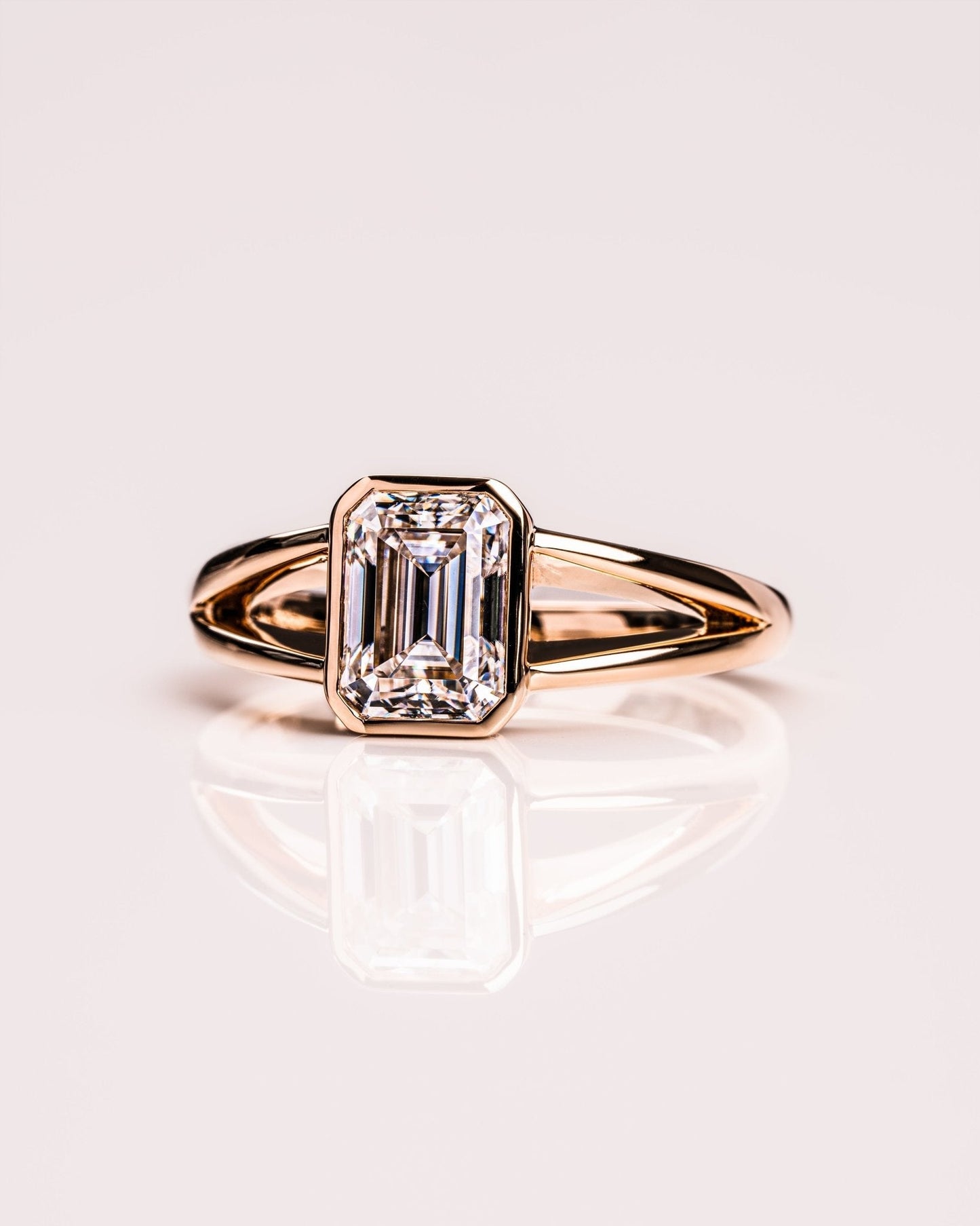 Cushion Hidden Halo Lab Grown Diamond Engagement Ring