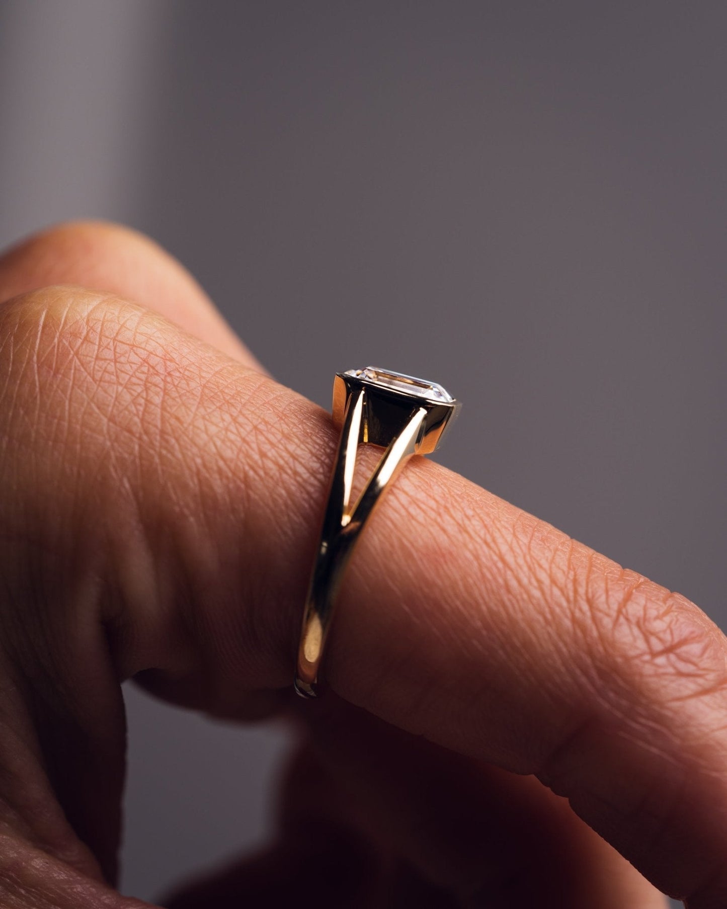 Cushion Hidden Halo Lab Grown Diamond Engagement Ring