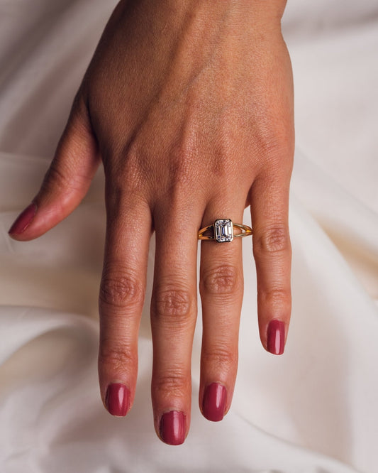Cushion Hidden Halo Lab Grown Diamond Engagement Ring