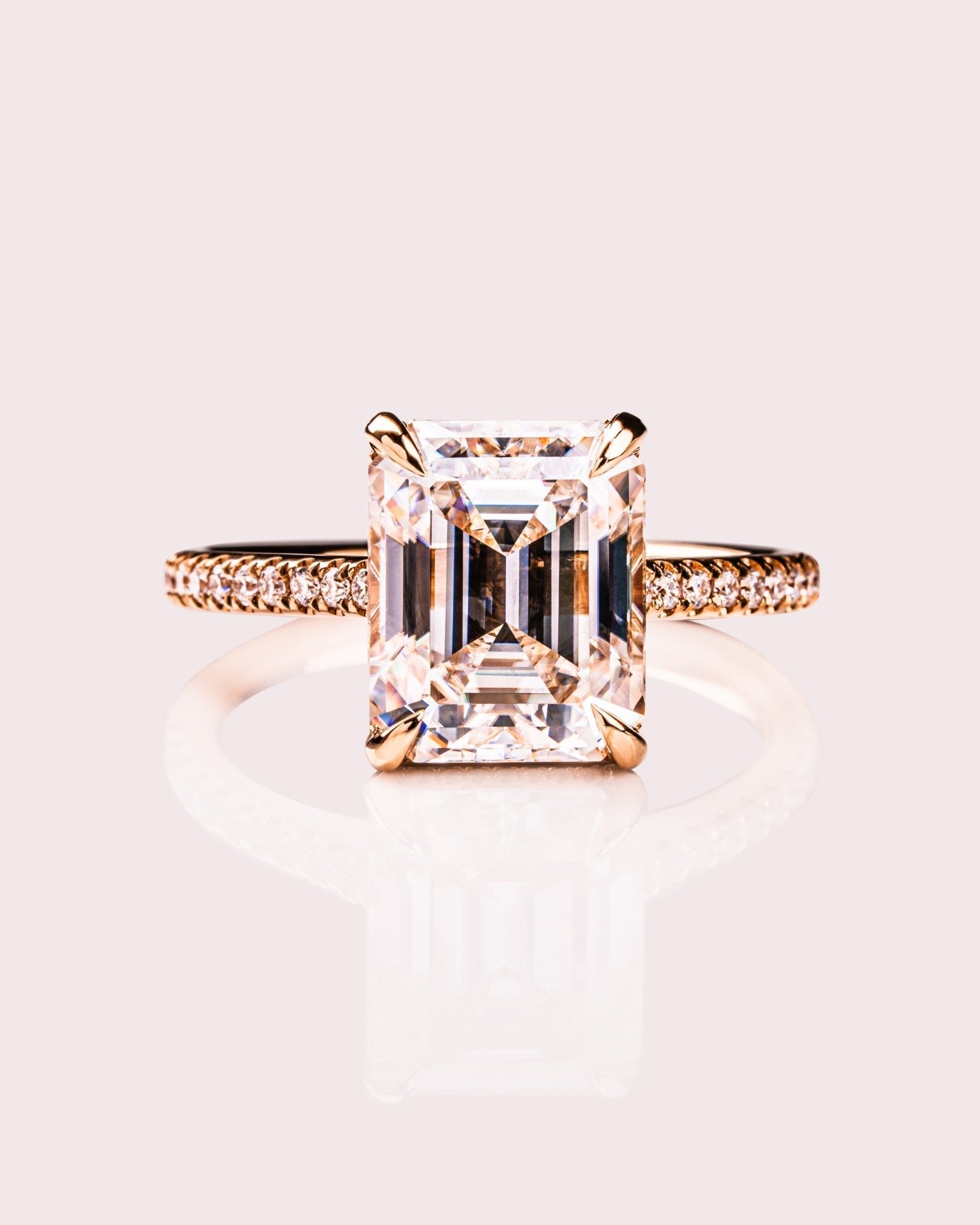 Cushion Hidden Halo Lab Grown Diamond Engagement Ring