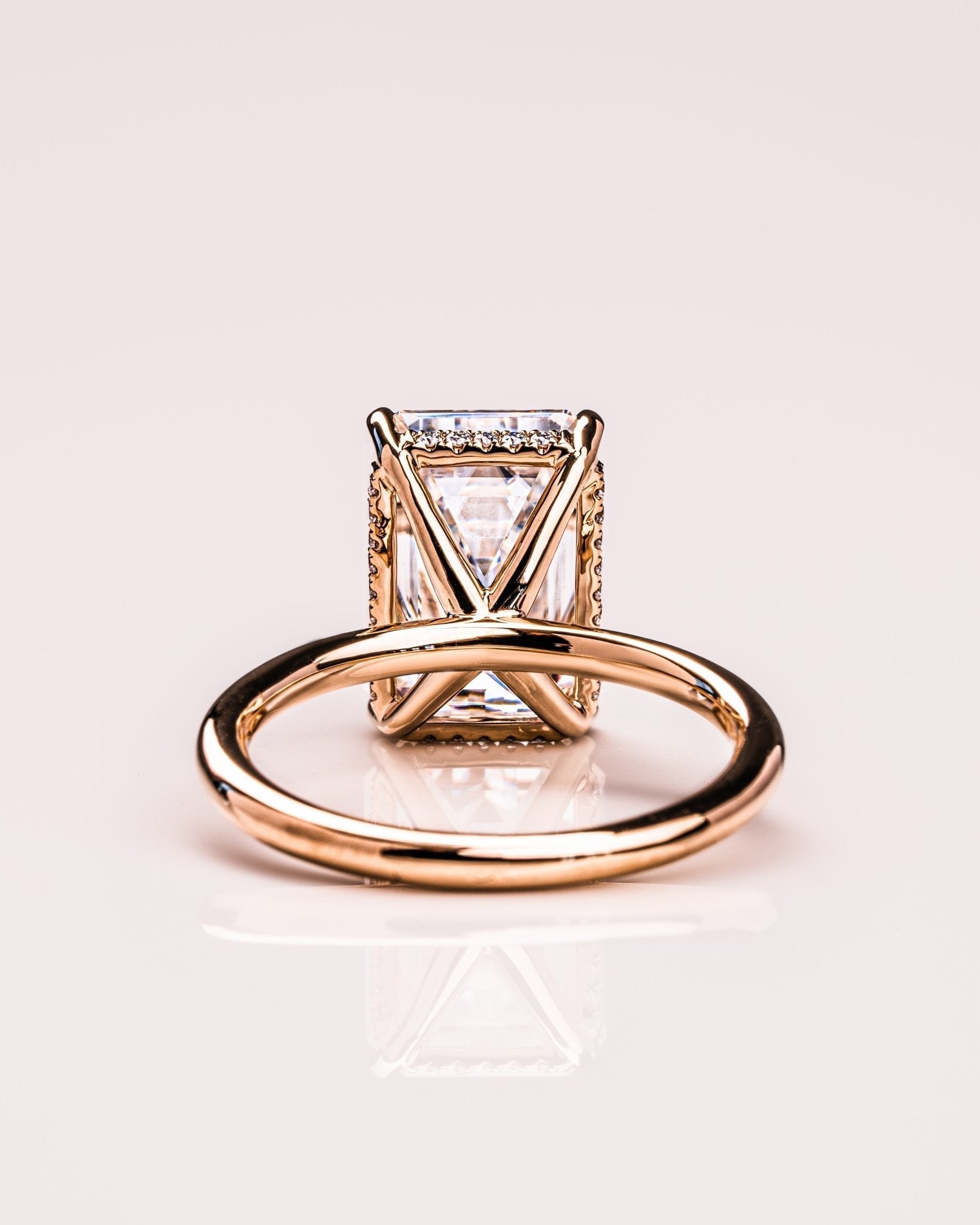 Cushion Hidden Halo Lab Grown Diamond Engagement Ring