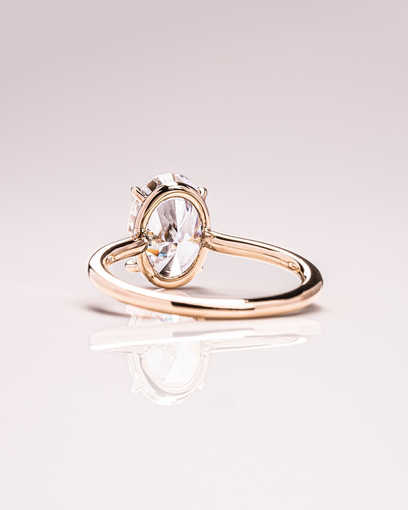 Cushion Hidden Halo Lab Grown Diamond Engagement Ring