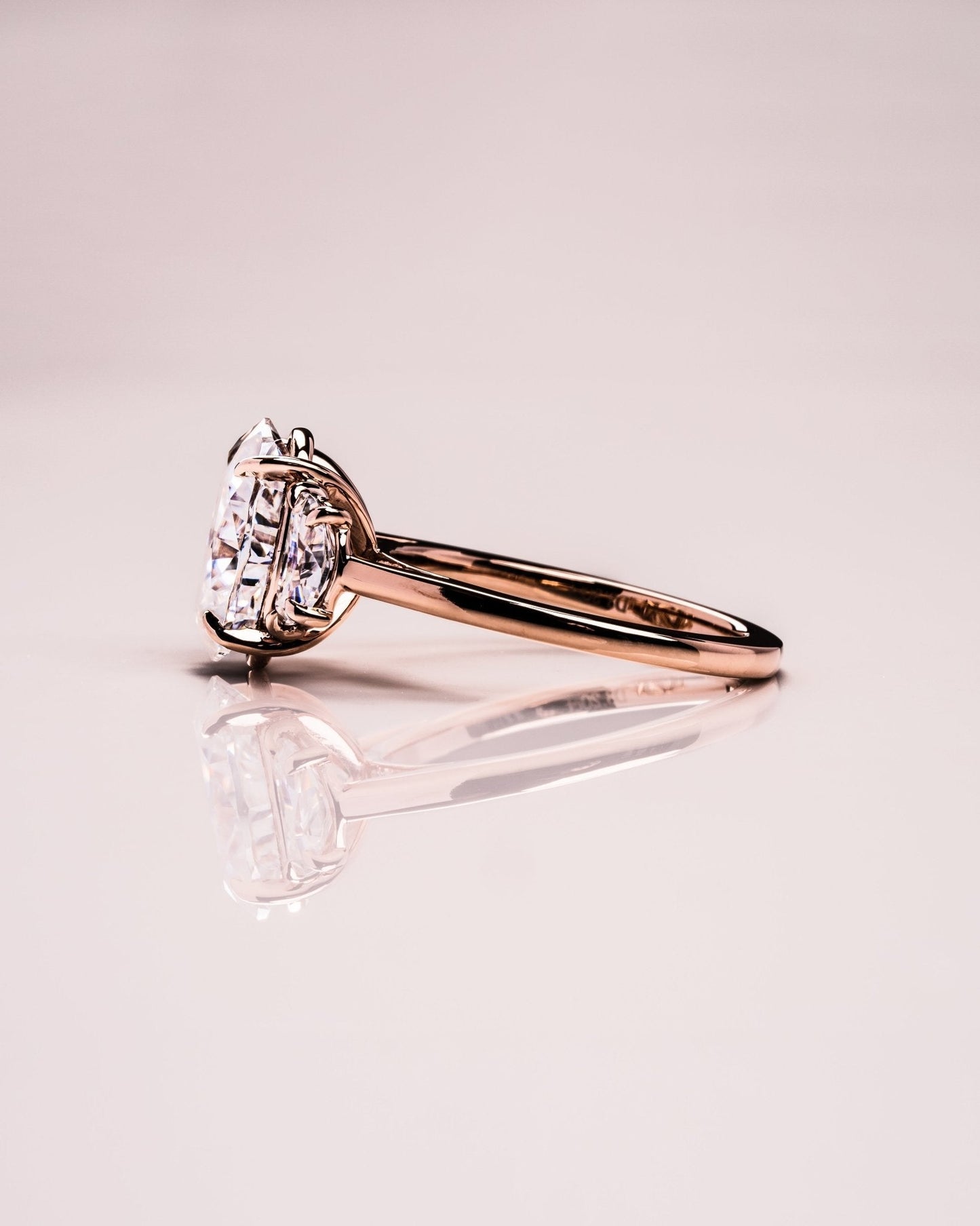 Cushion Hidden Halo Lab Grown Diamond Engagement Ring
