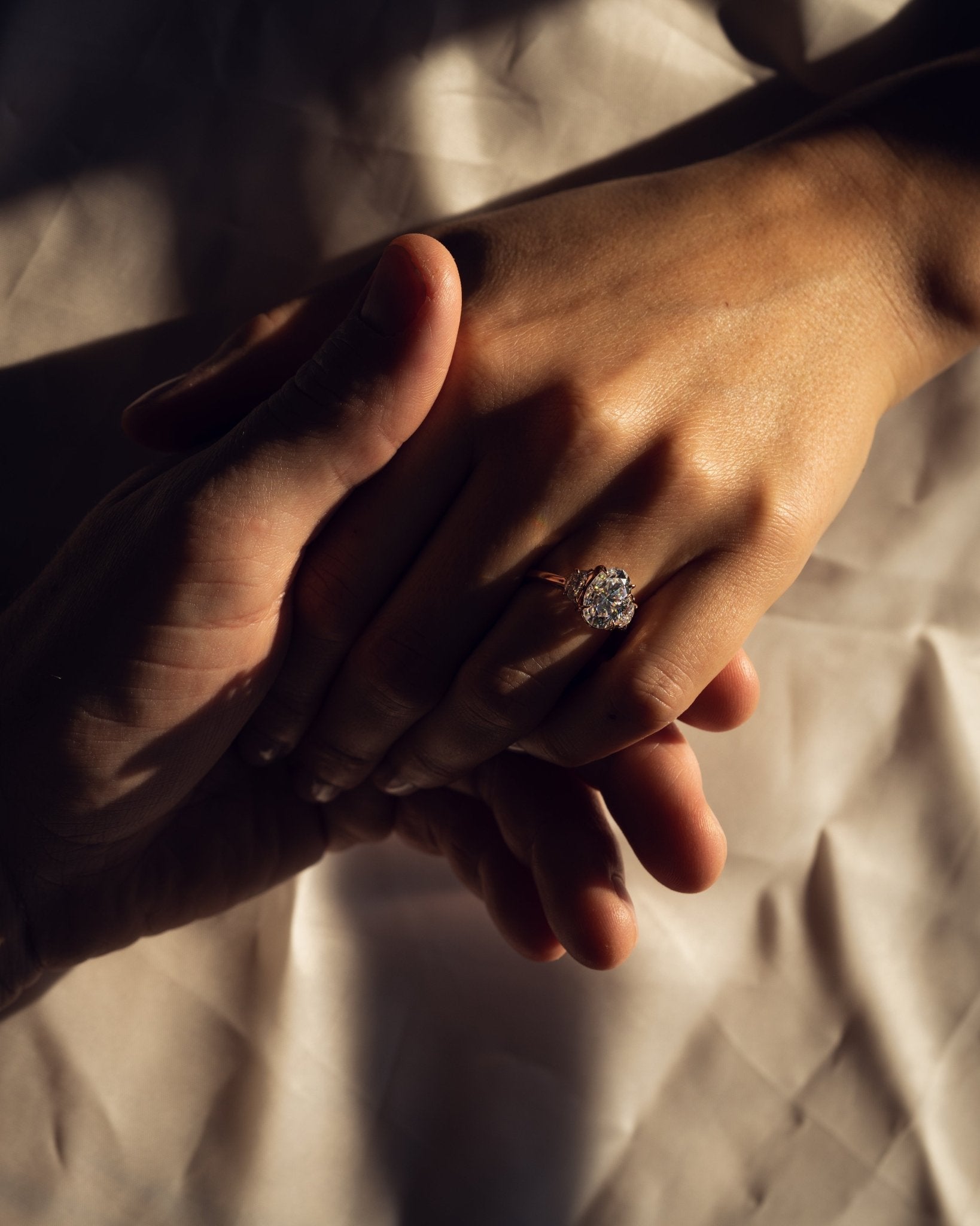 Cushion Hidden Halo Lab Grown Diamond Engagement Ring