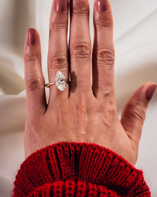 Cushion Hidden Halo Lab Grown Diamond Engagement Ring