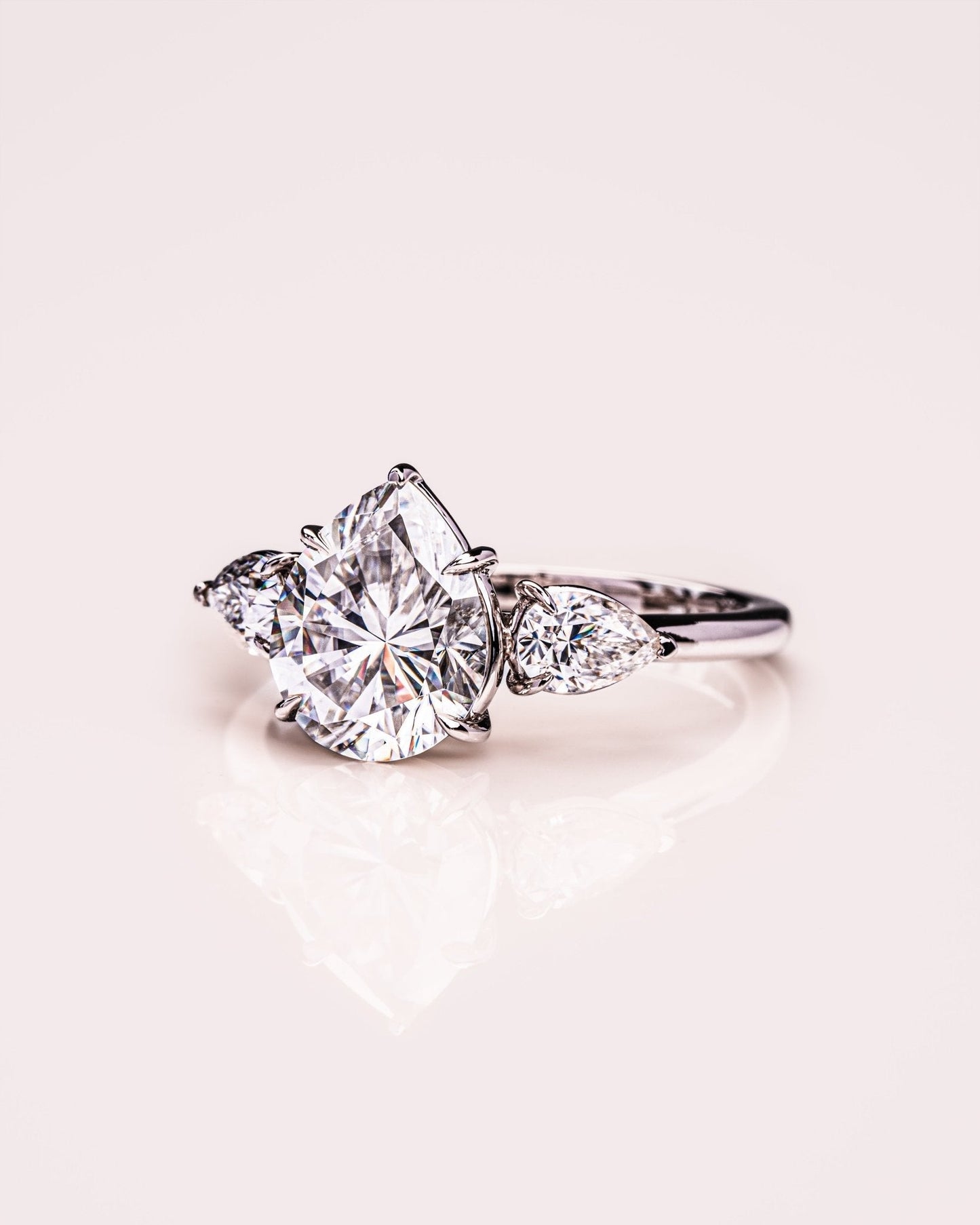 Cushion Hidden Halo Lab Grown Diamond Engagement Ring