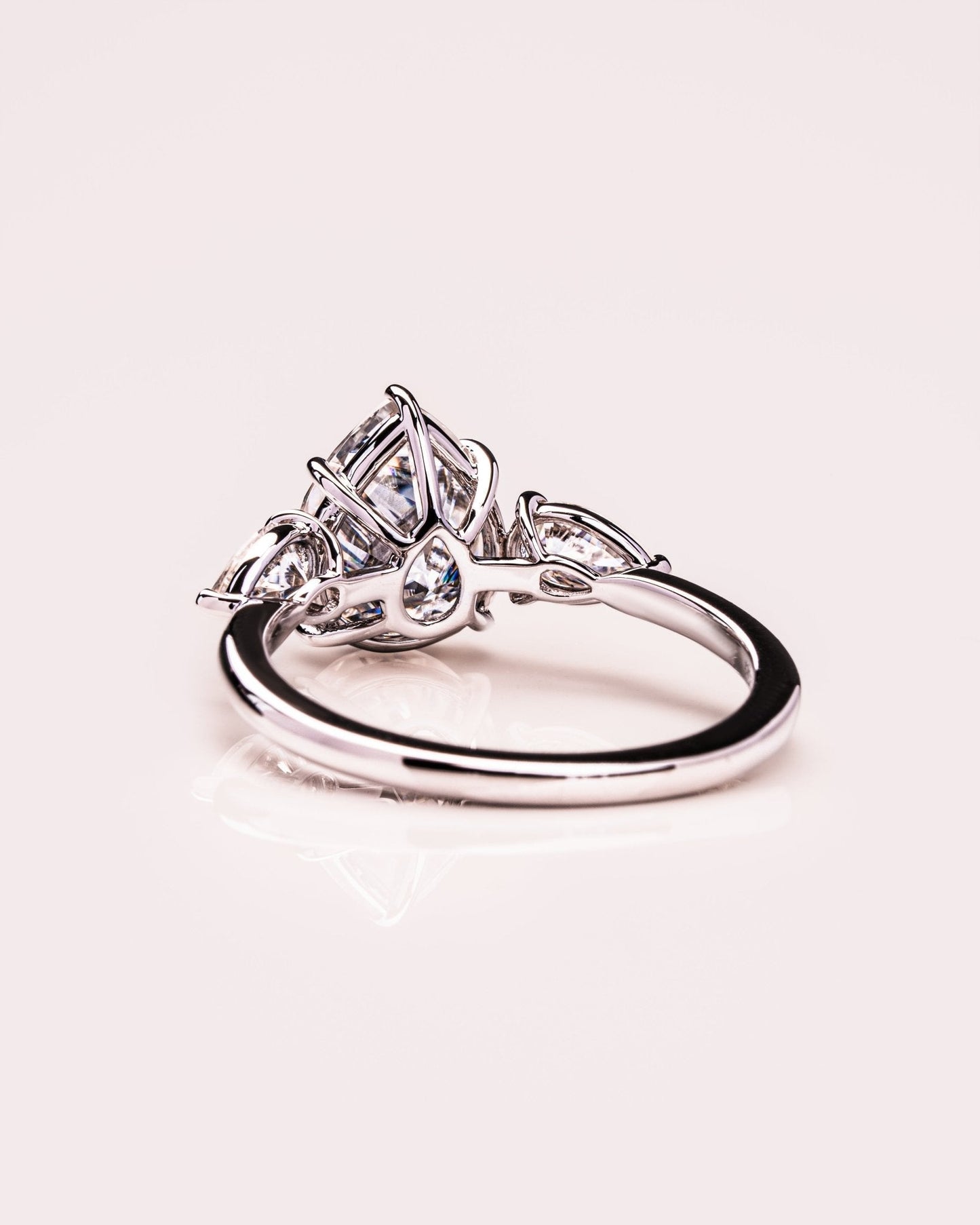 Cushion Hidden Halo Lab Grown Diamond Engagement Ring