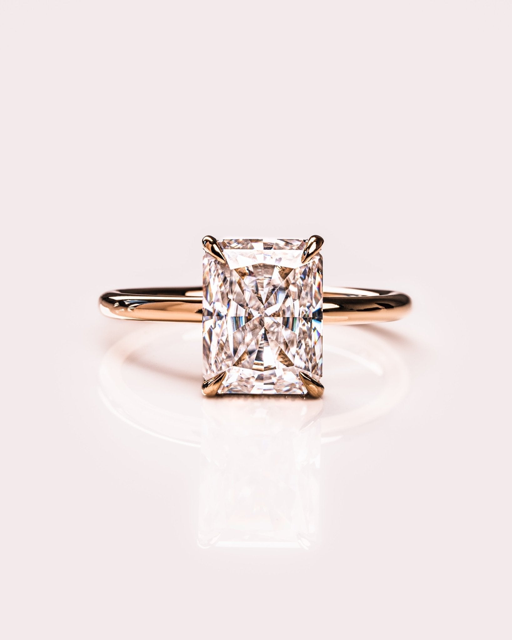 Cushion Hidden Halo Lab Grown Diamond Engagement Ring