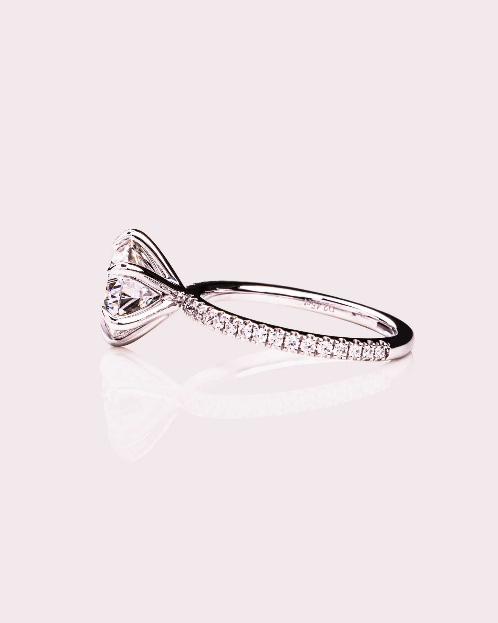 Cushion Hidden Halo Lab Grown Diamond Engagement Ring
