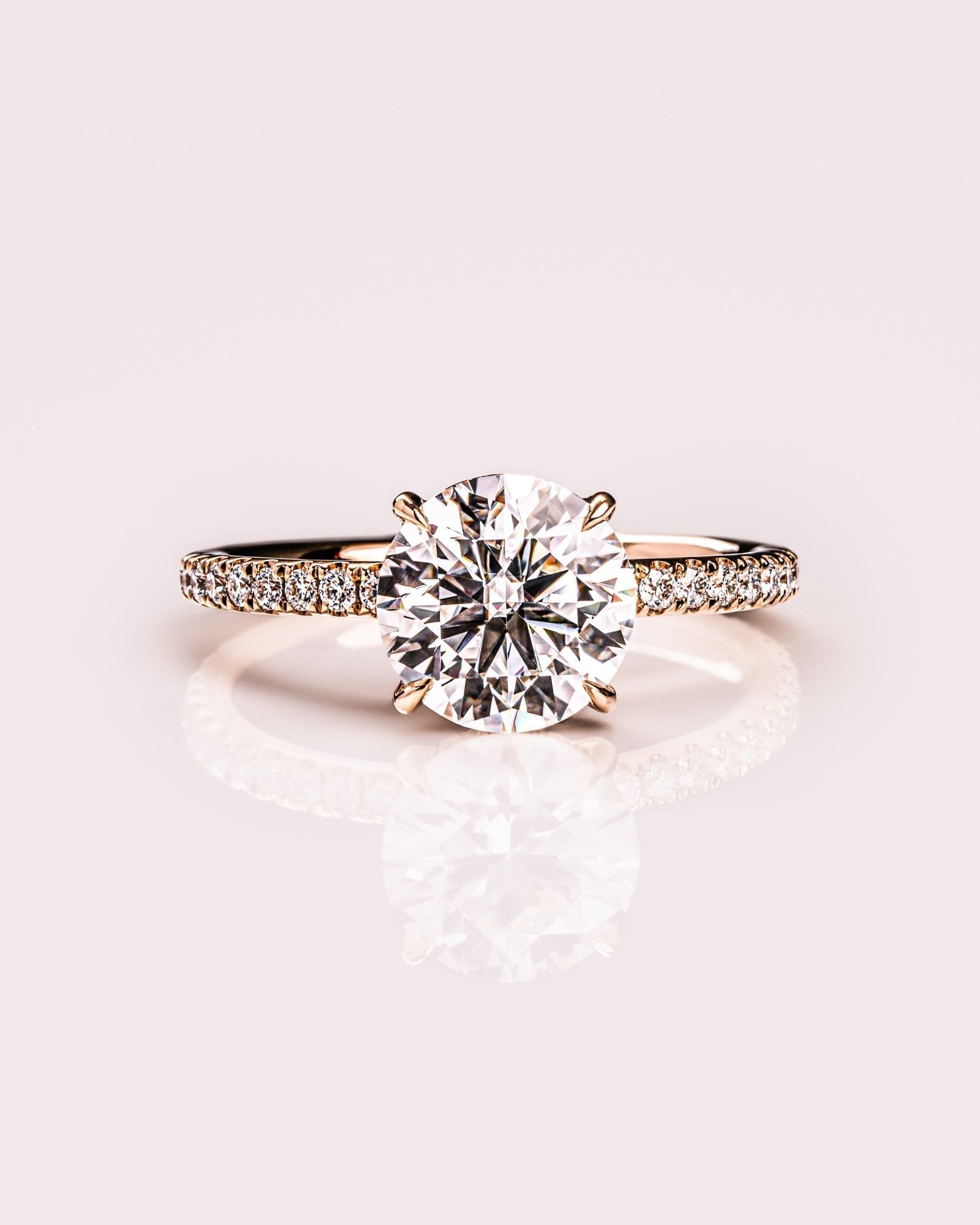 Cushion Hidden Halo Lab Grown Diamond Engagement Ring