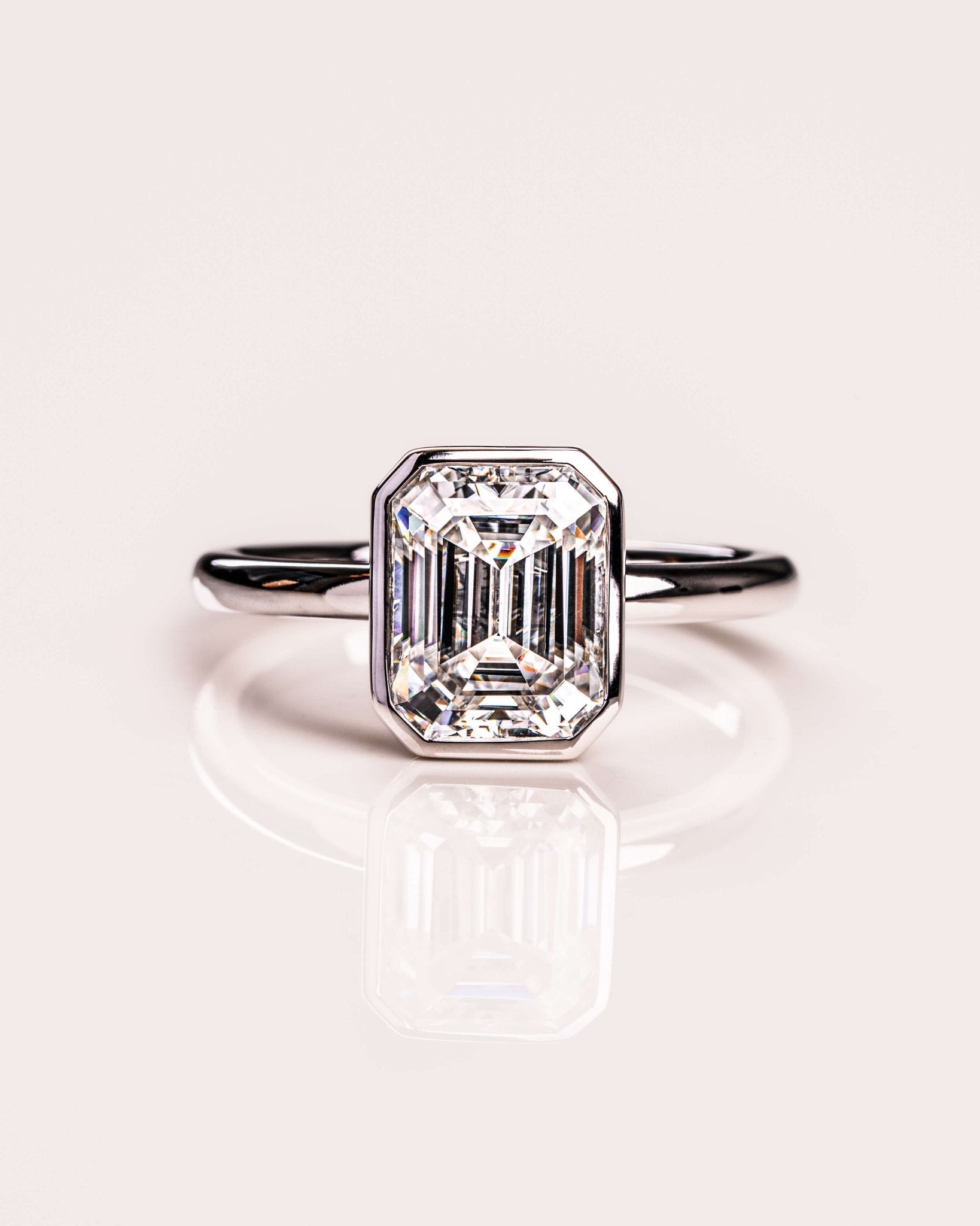 Cushion Hidden Halo Lab Grown Diamond Engagement Ring