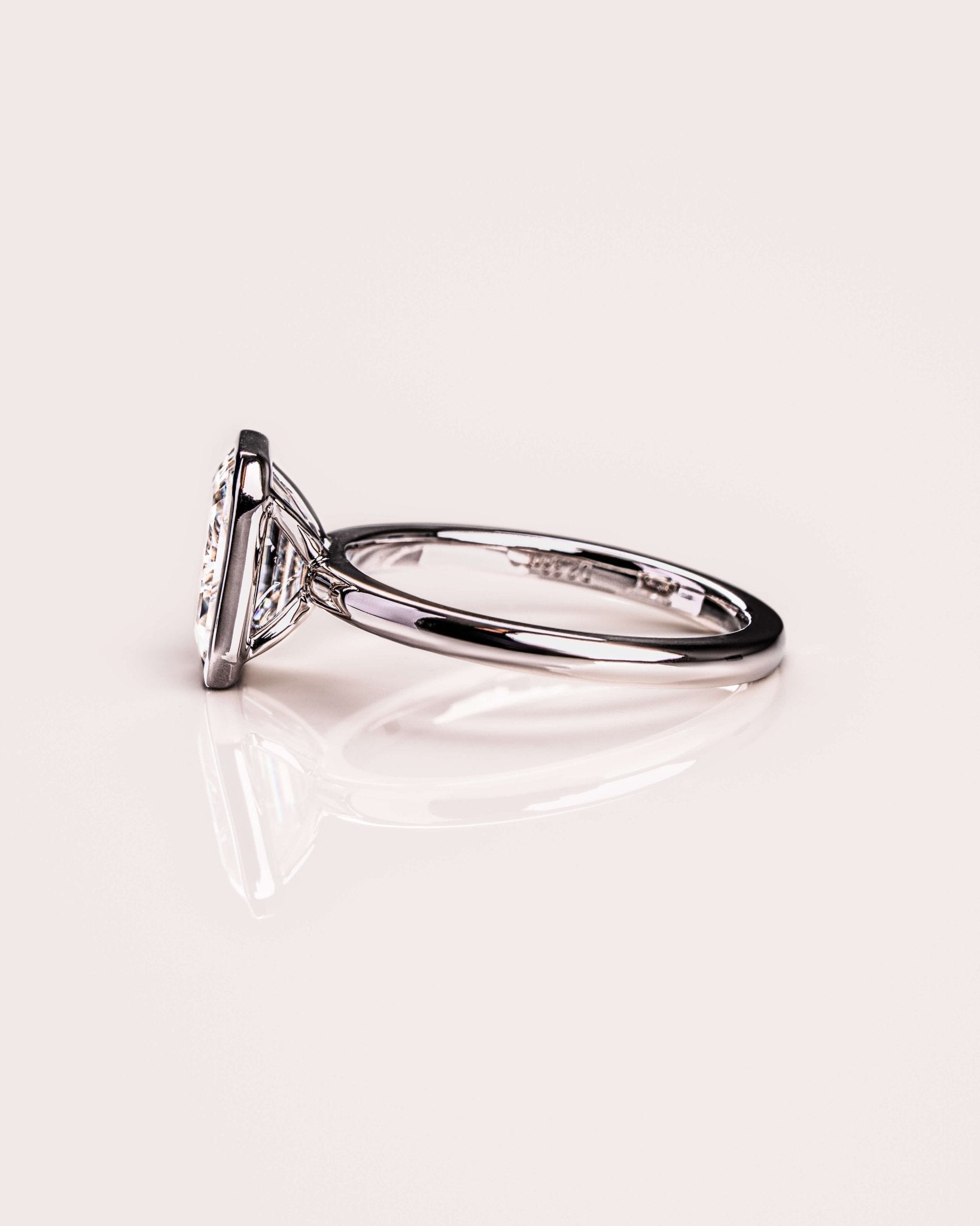 Cushion Hidden Halo Lab Grown Diamond Engagement Ring