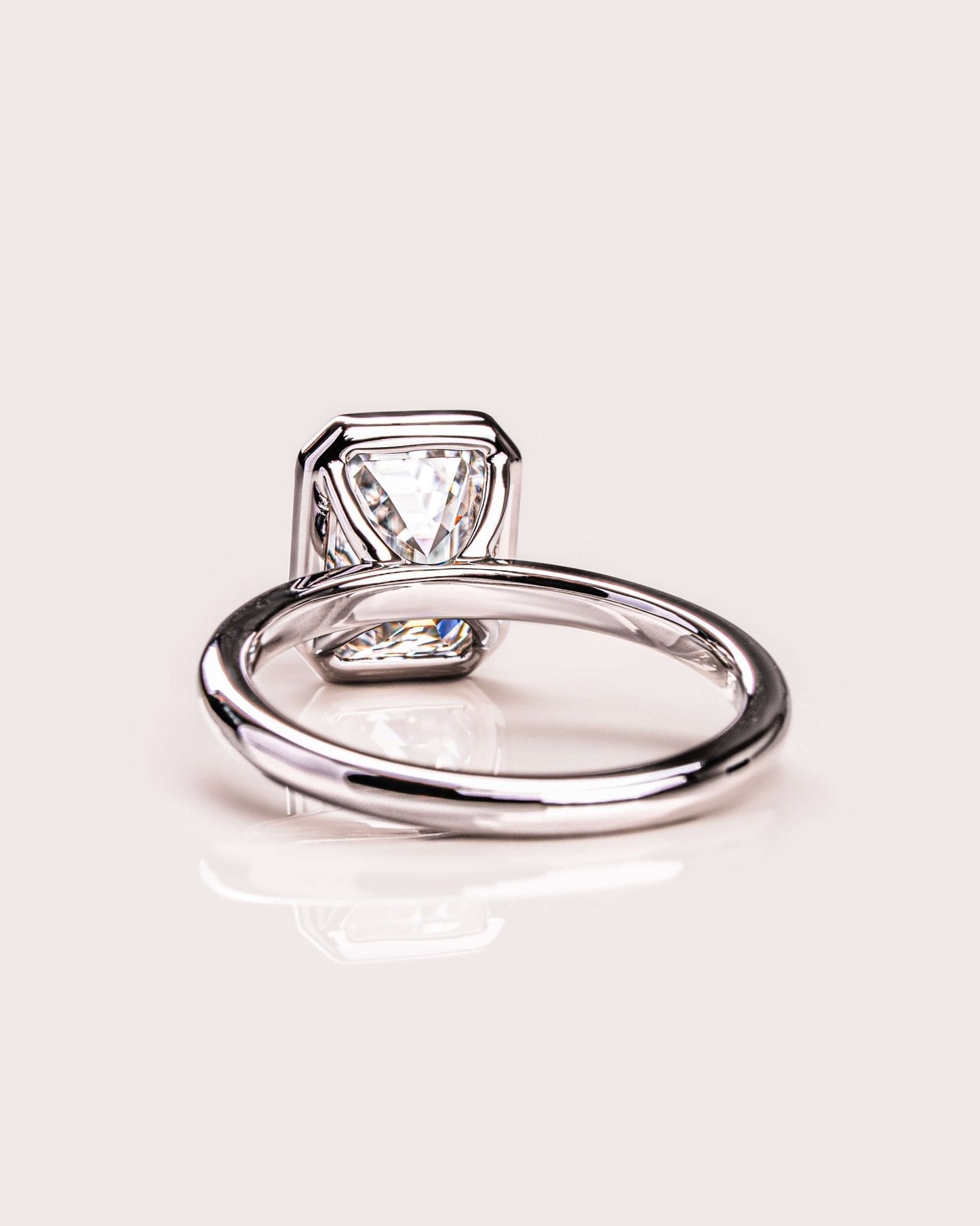 Cushion Hidden Halo Lab Grown Diamond Engagement Ring