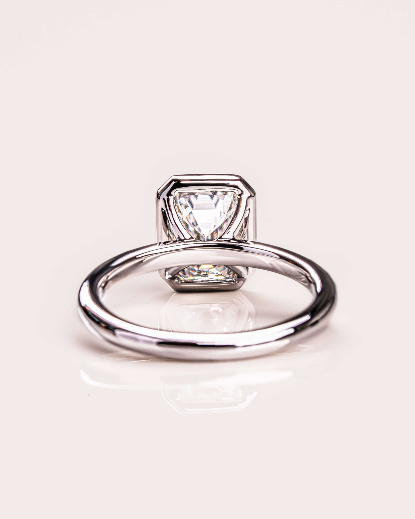 Cushion Hidden Halo Lab Grown Diamond Engagement Ring