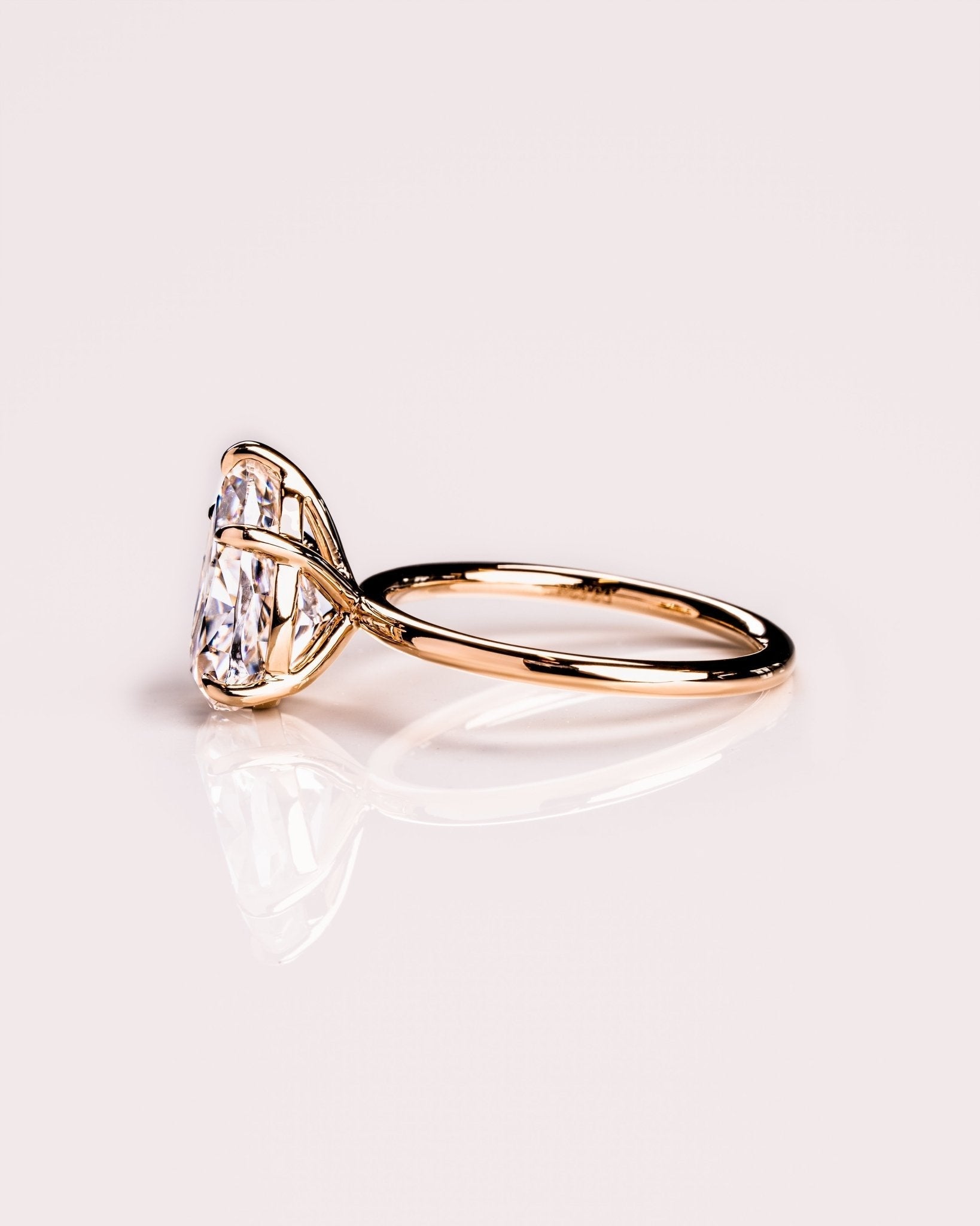 Cushion Hidden Halo Lab Grown Diamond Engagement Ring