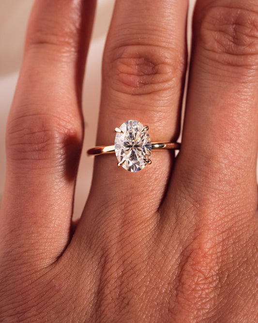Cushion Hidden Halo Lab Grown Diamond Engagement Ring