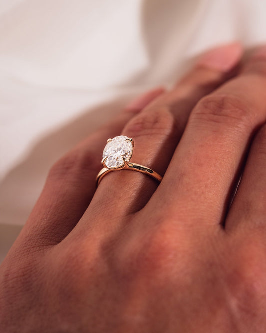 Cushion Hidden Halo Lab Grown Diamond Engagement Ring