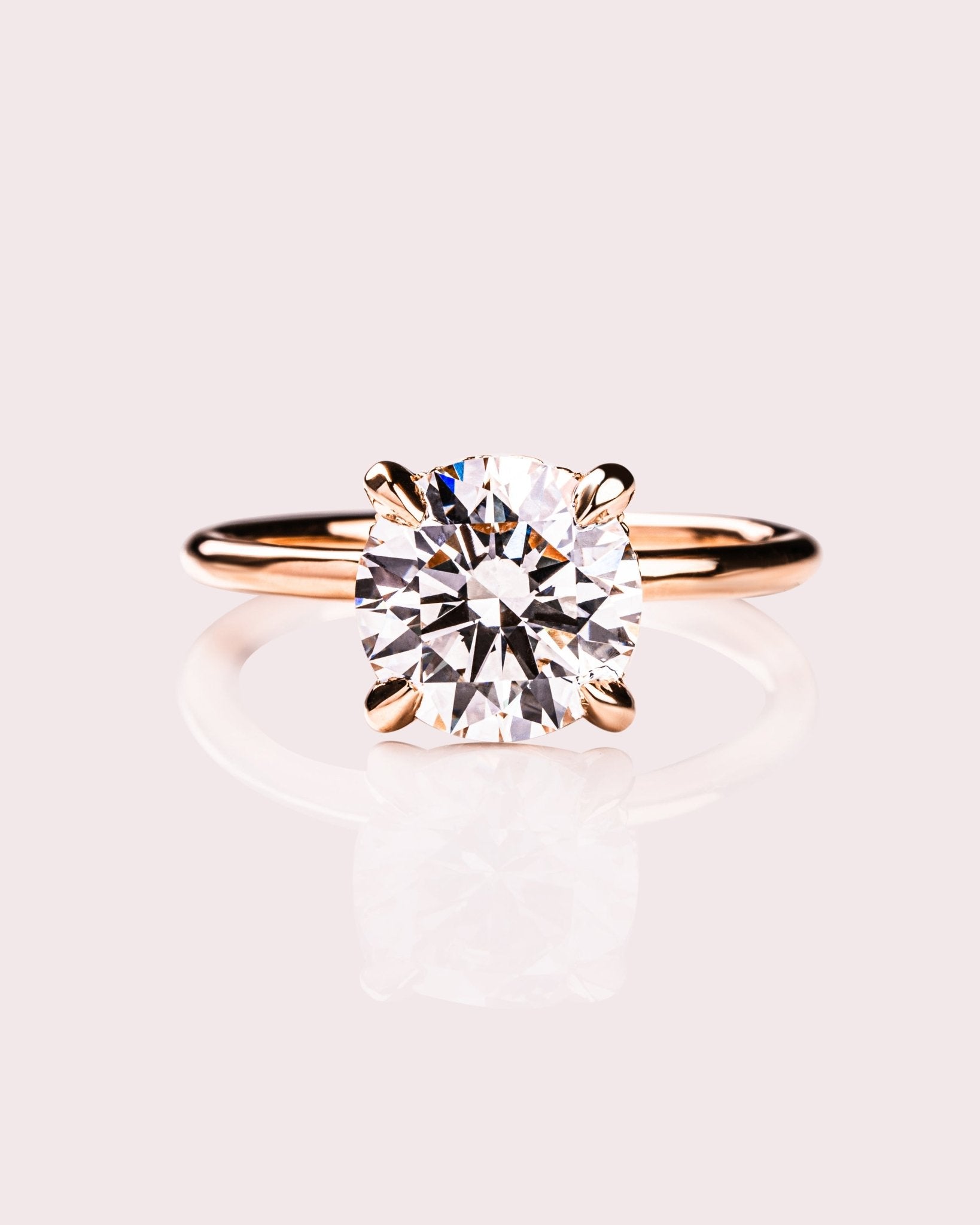 Cushion Hidden Halo Lab Grown Diamond Engagement Ring