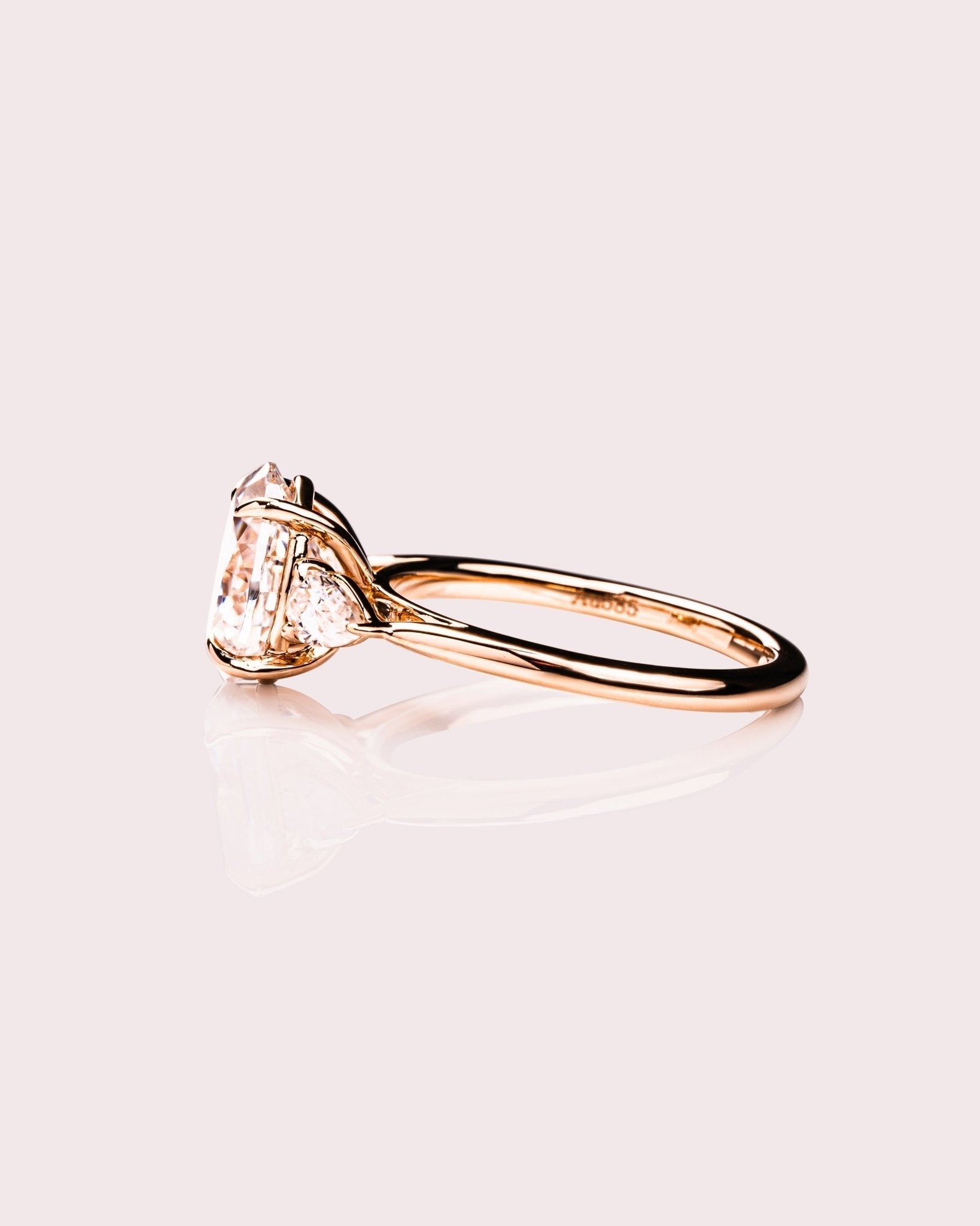 Cushion Hidden Halo Lab Grown Diamond Engagement Ring
