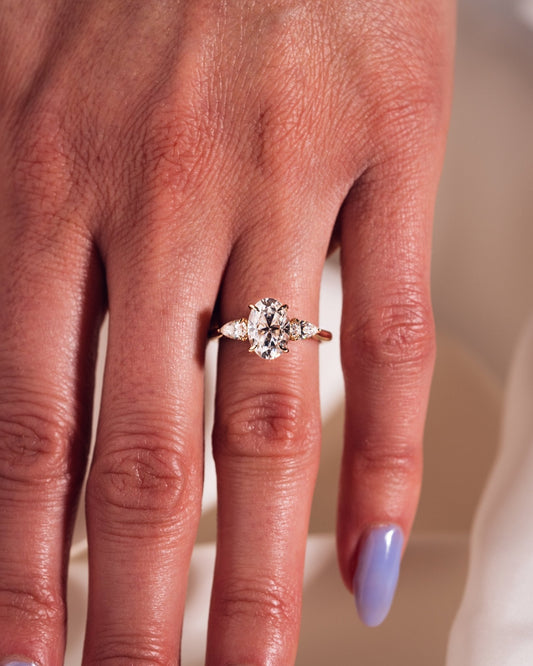 Cushion Hidden Halo Lab Grown Diamond Engagement Ring
