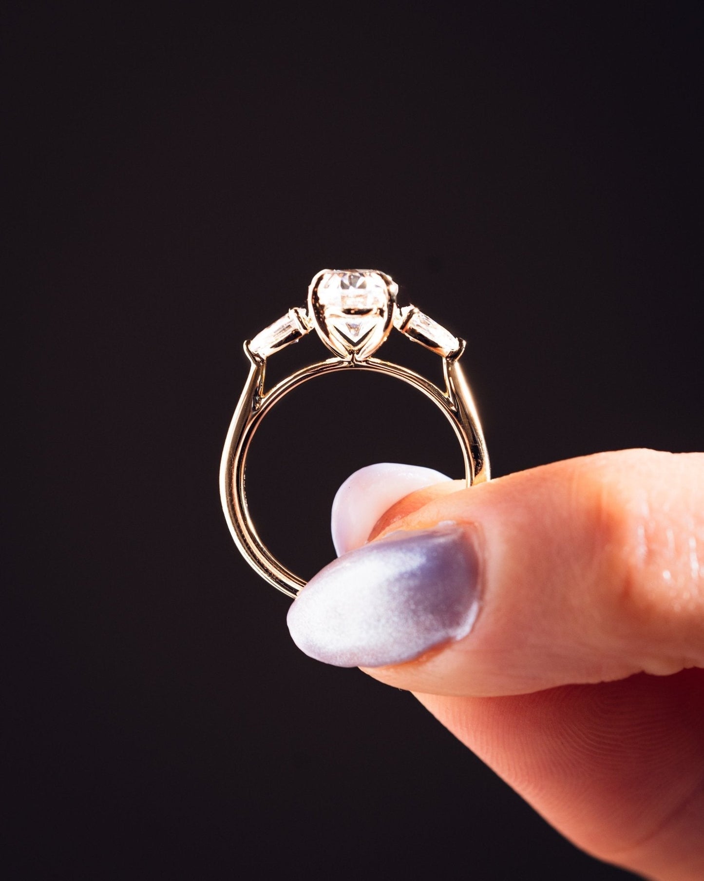 Cushion Hidden Halo Lab Grown Diamond Engagement Ring