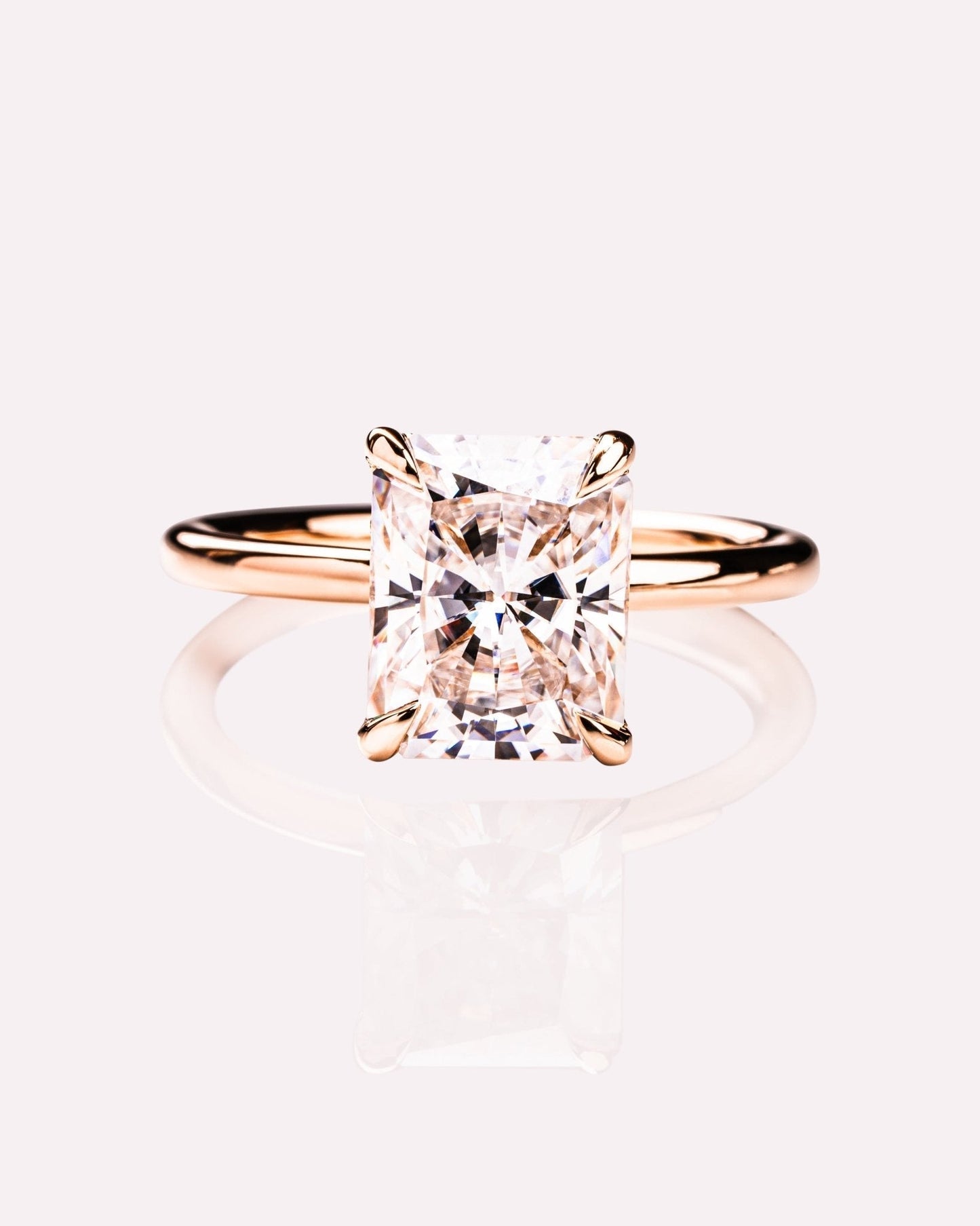 Cushion Hidden Halo Lab Grown Diamond Engagement Ring
